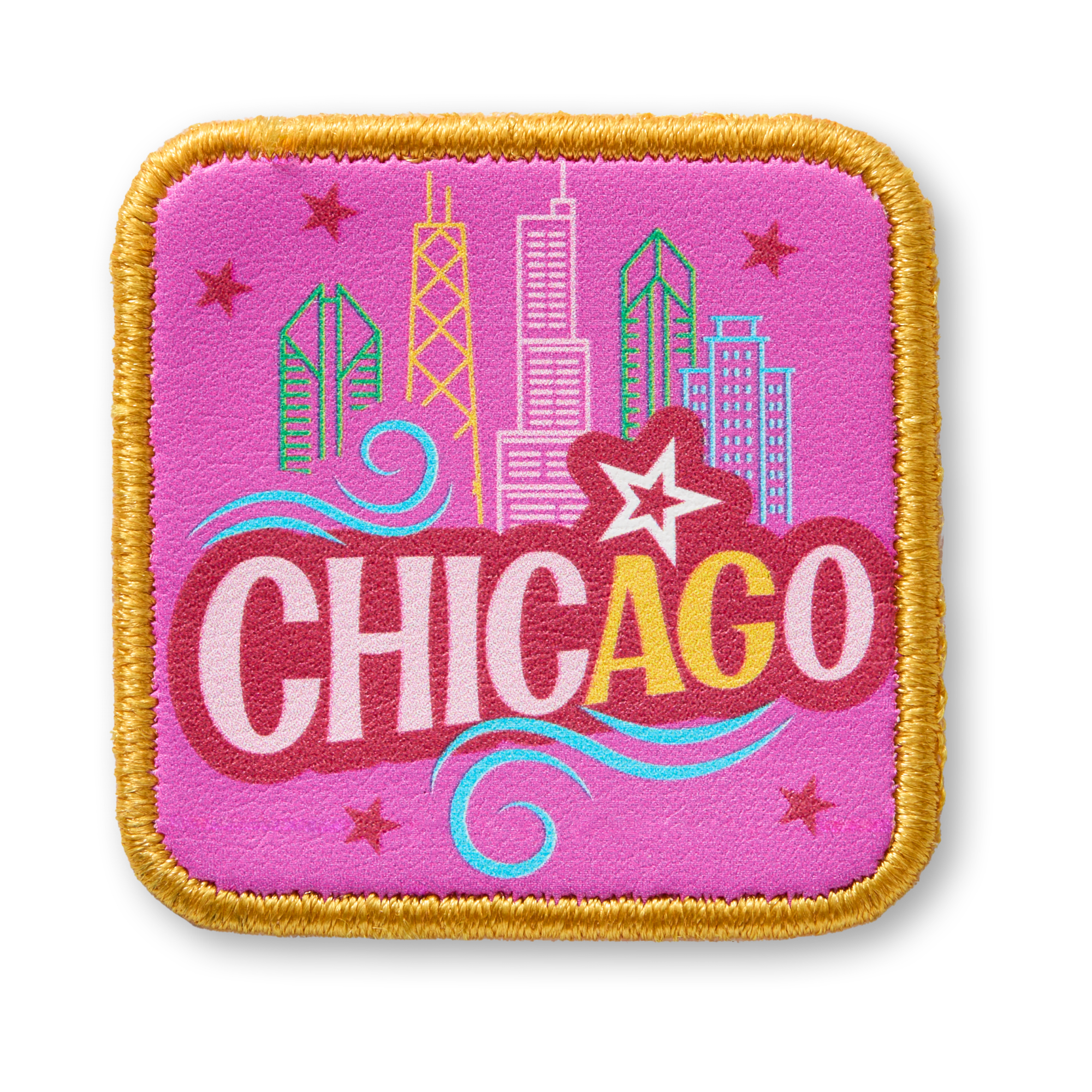 AG™ Chicago Embroidered Stick-On Patch for Doll Accessories