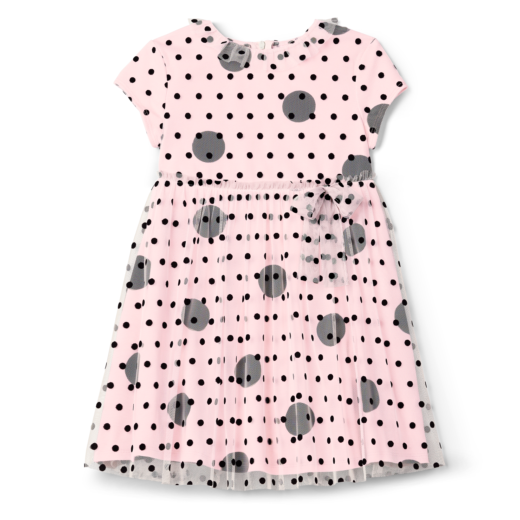 Polka Dot Pink Mesh Dress for Girls 2-6