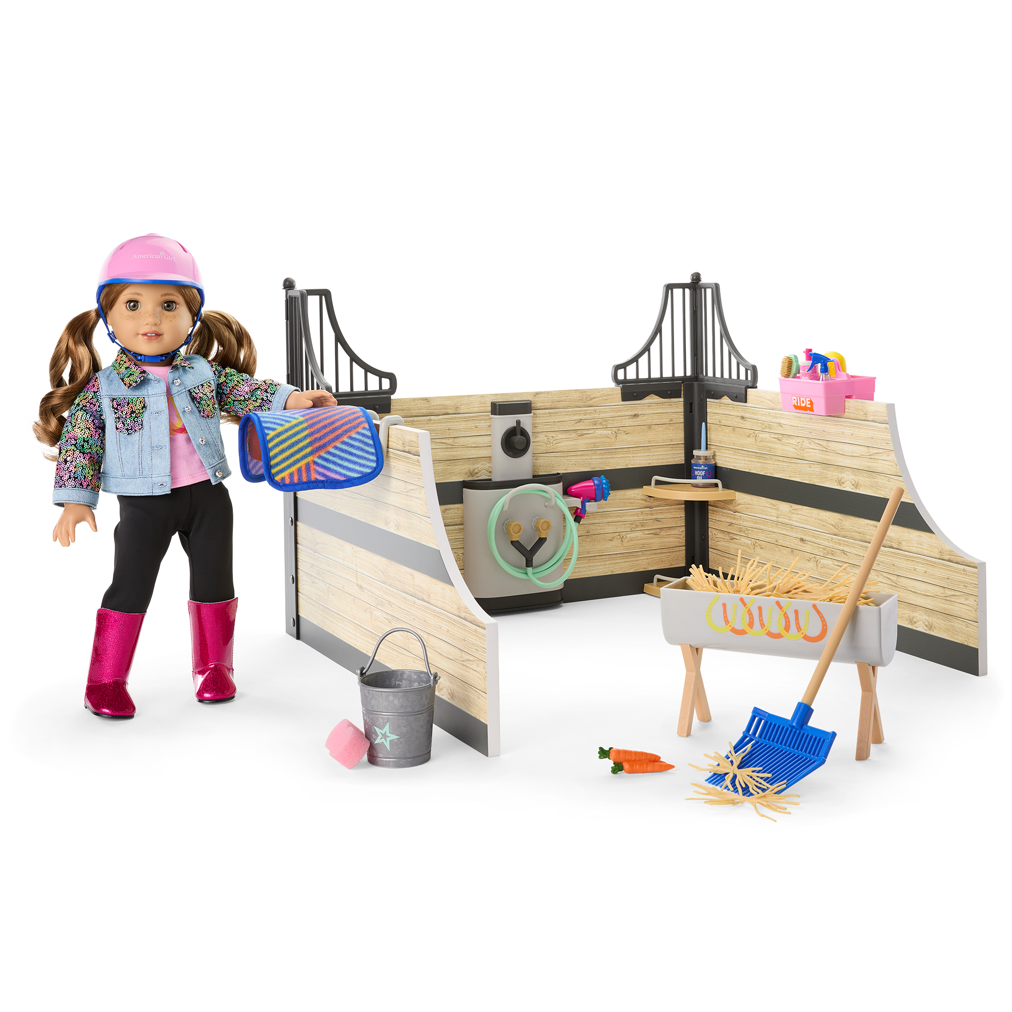 Honeycrisp Hill Horse Stable Playset for American Girl Dolls