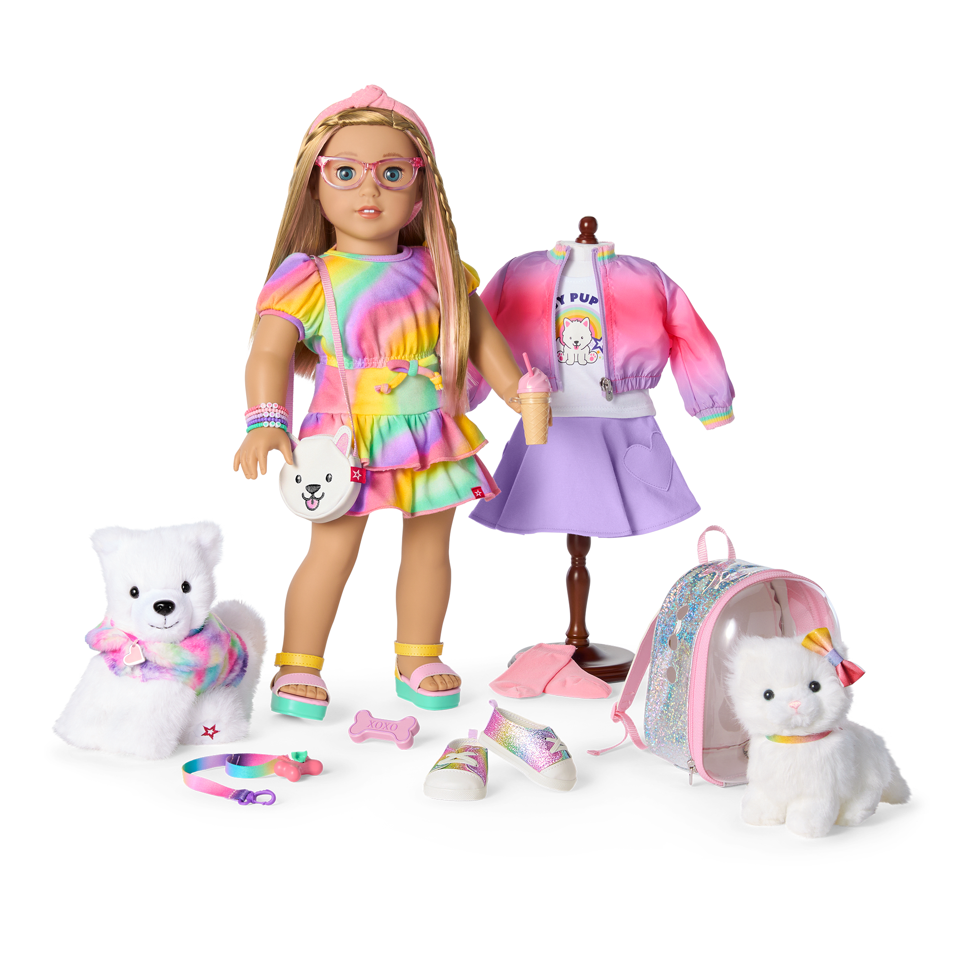 Summer McKinny 18-inch Doll Gift Set with Dog & Cat Accessories