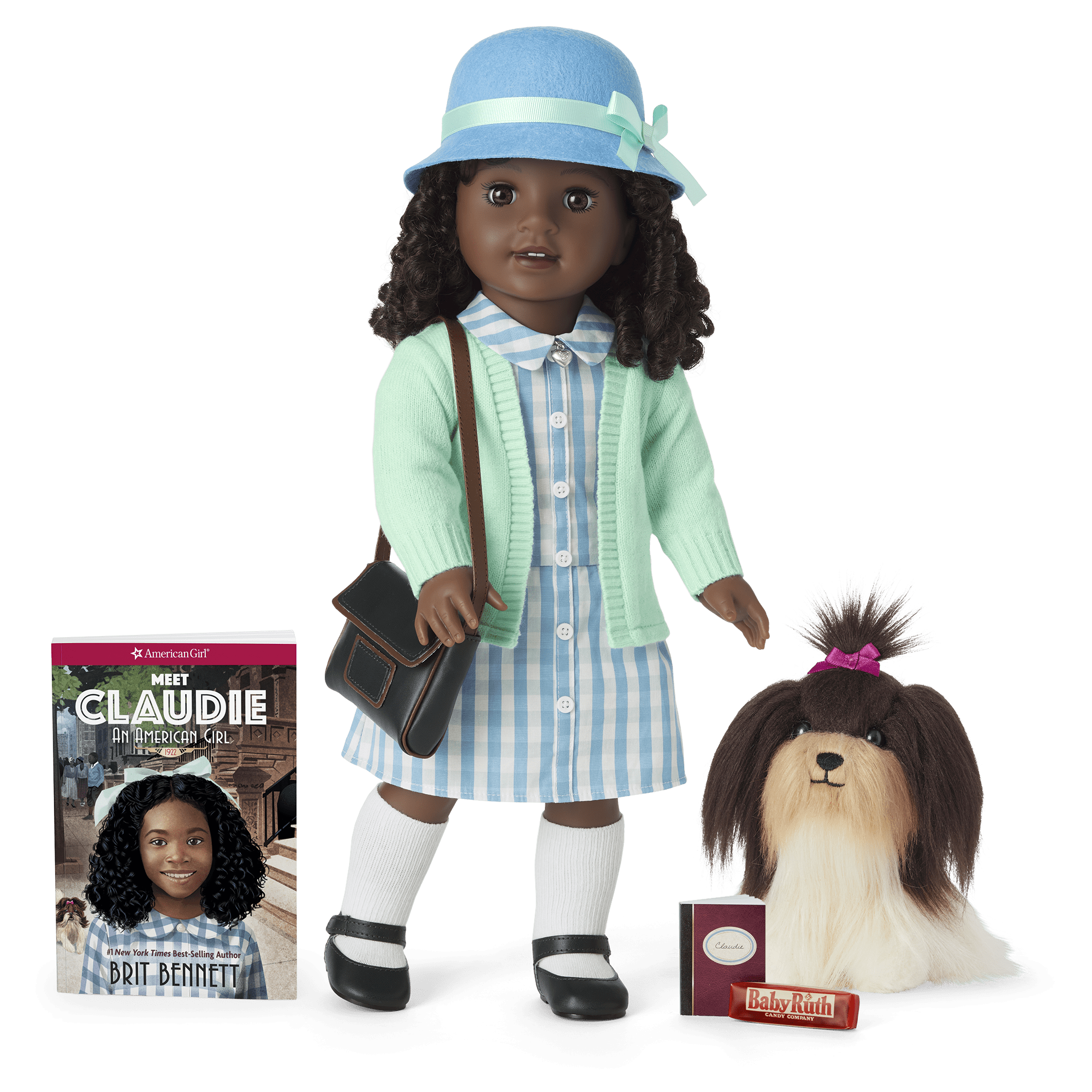 Claudie Wells 18-inch Historical Doll with Book & 1920s Accessories