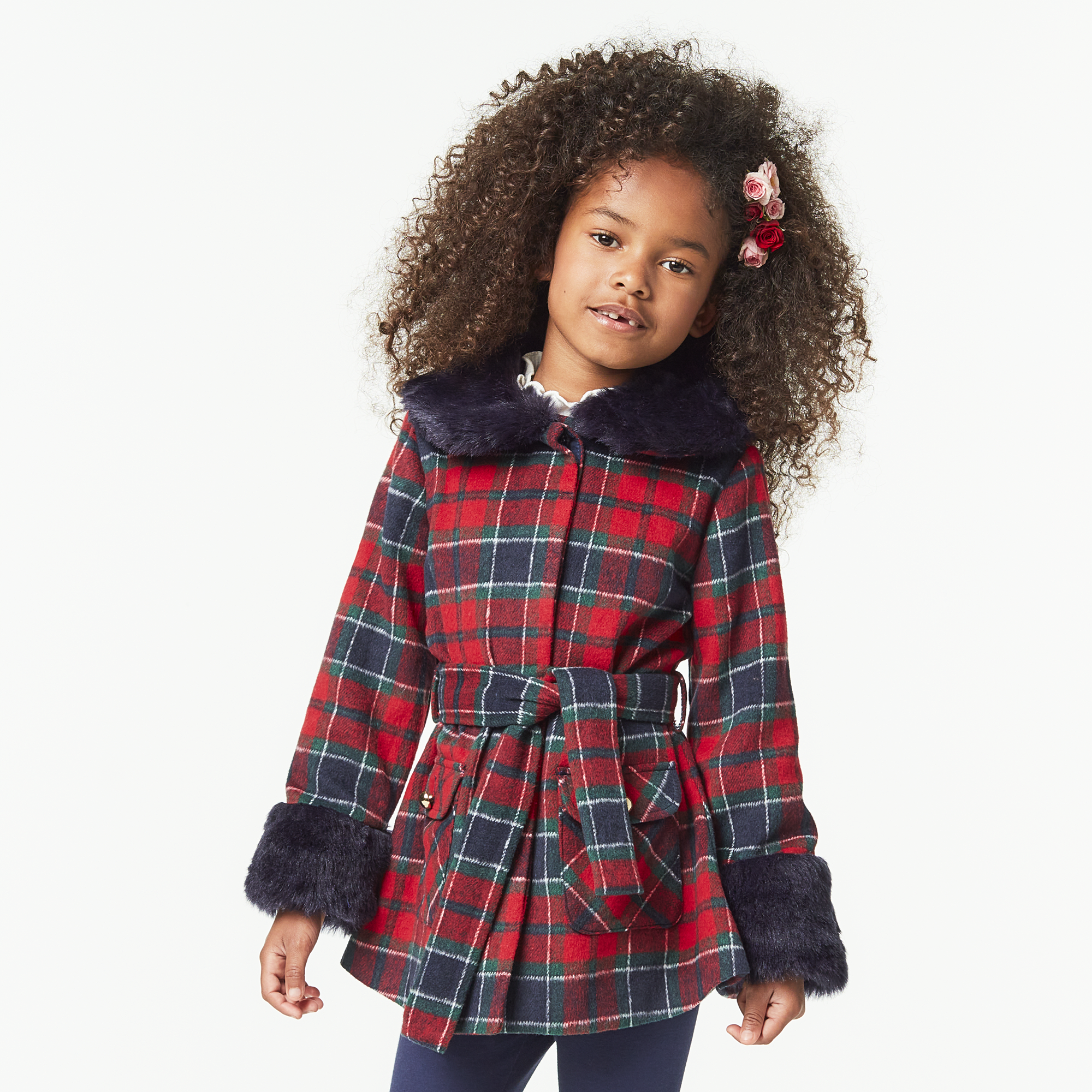 Girls' Plaid Coat with Faux-Fur Trim by American Girl & Janie and Jack