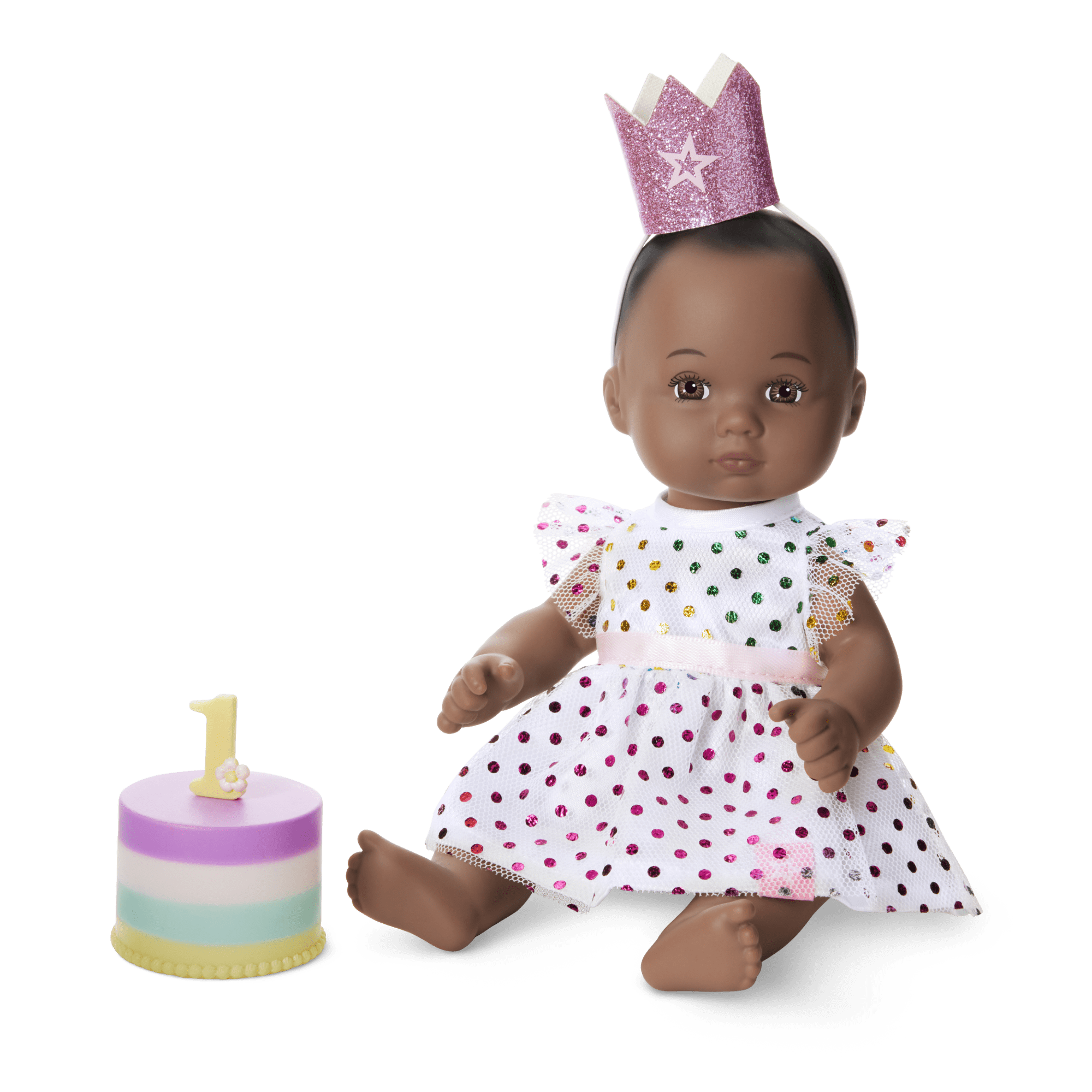 Little Bitty Baby First Birthday Doll Dress & Accessories Set for 7.75-inch Dolls