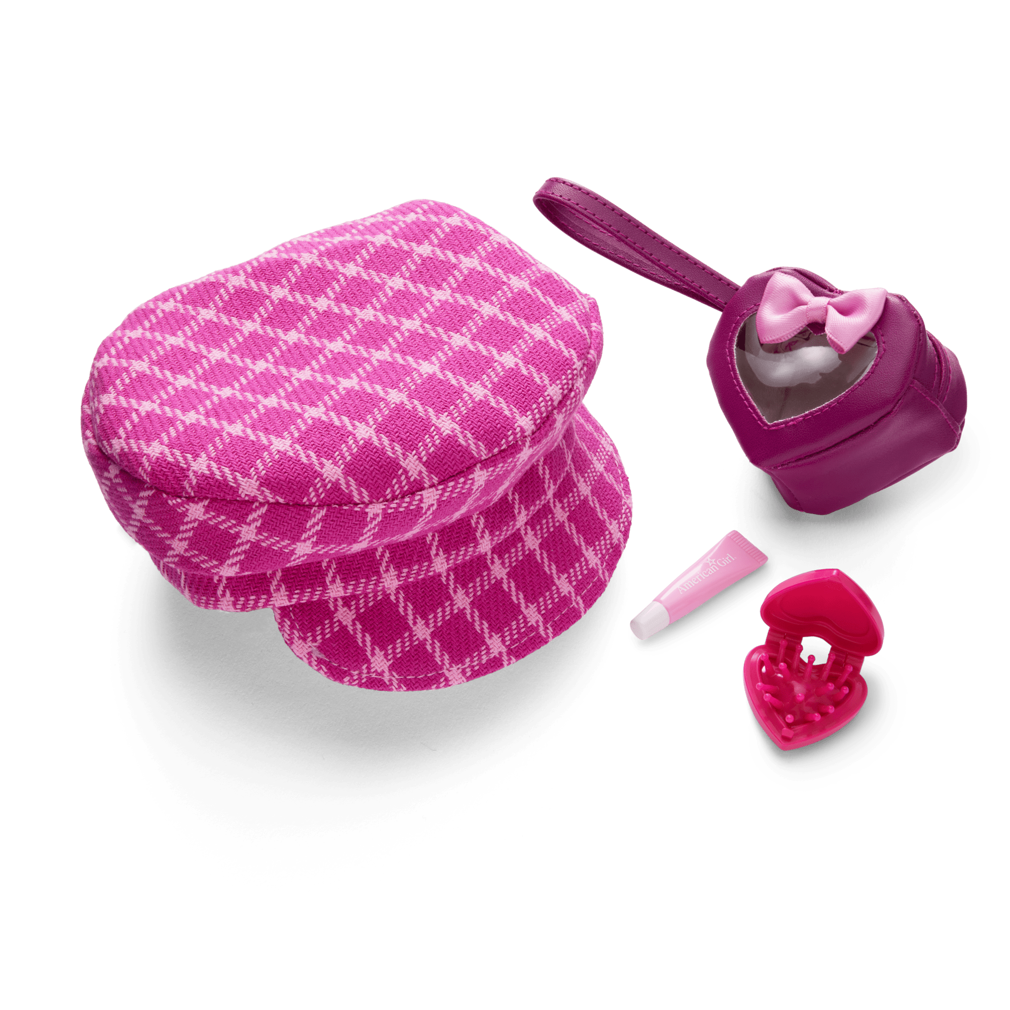 18-inch Doll Fashion Accessories Set - Heart Purse & Pink Hat