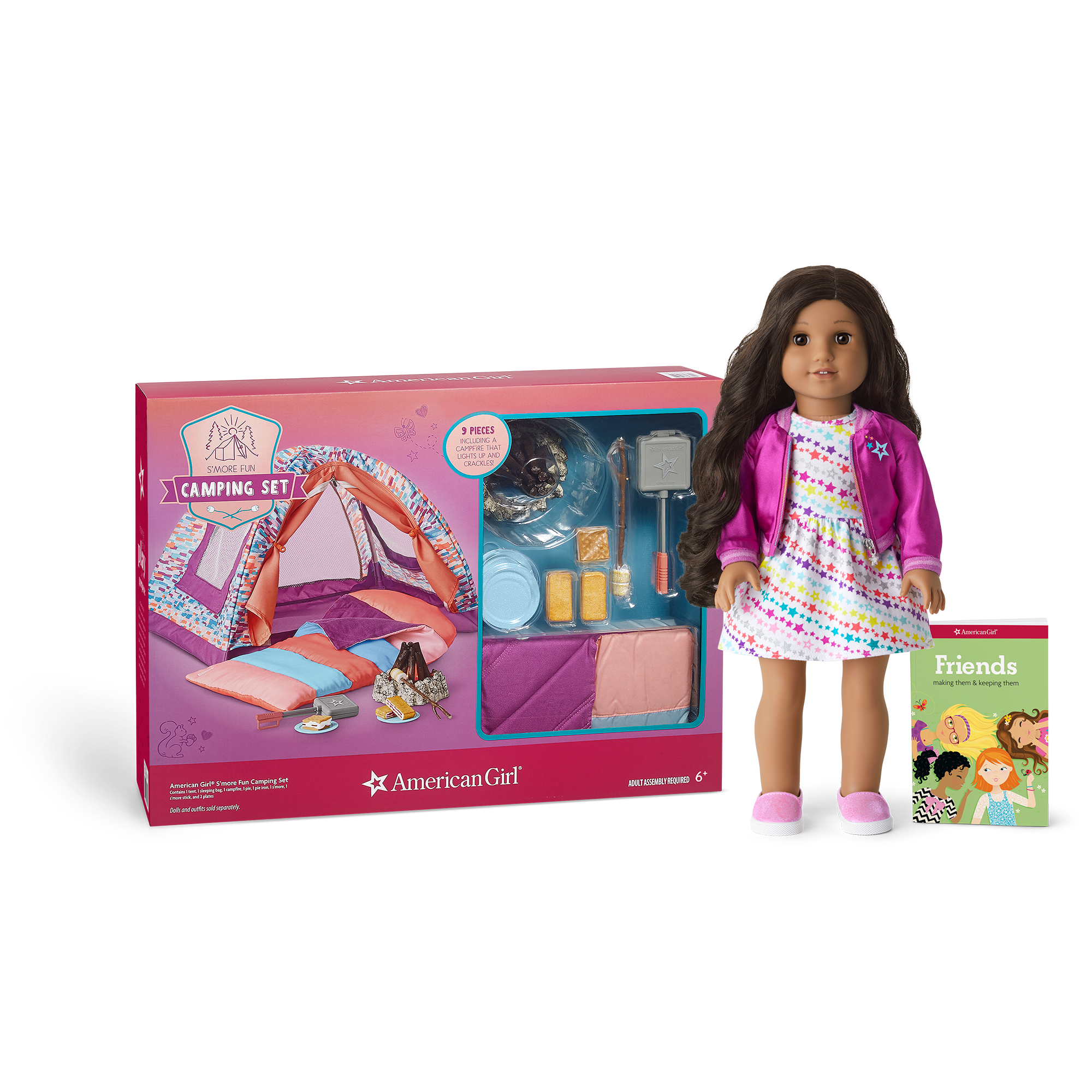 American Girl Truly Me Doll #82 with Camping Set – Brown Eyes & Black-Brown Hair