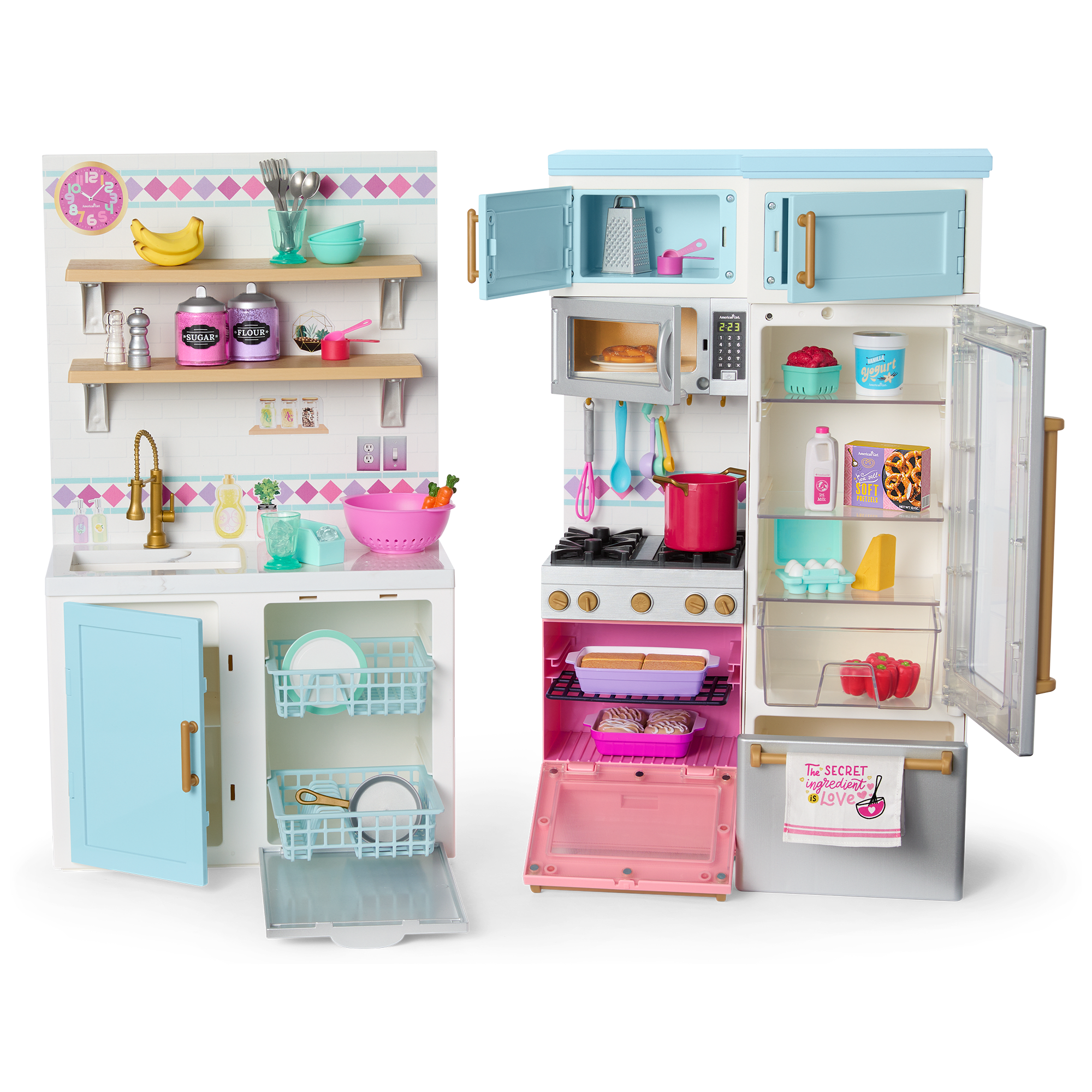 American Girl Doll Gourmet Kitchen Set with Lights & Sounds for 18" Dolls