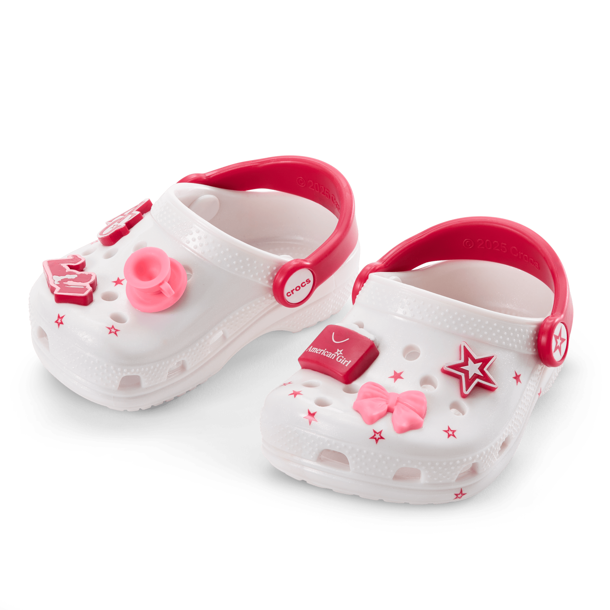 American Girl Doll Crocs Classic Clog Shoes with Jibbitz Charms