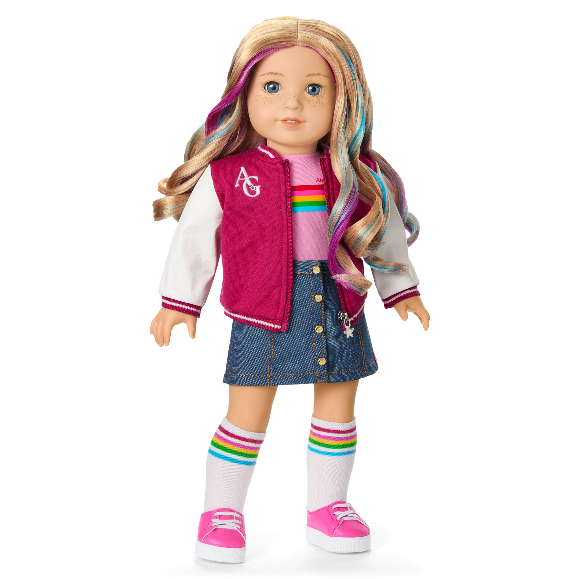 American Girl Truly Me Doll #110 with Star Squad Bundle & Puppy