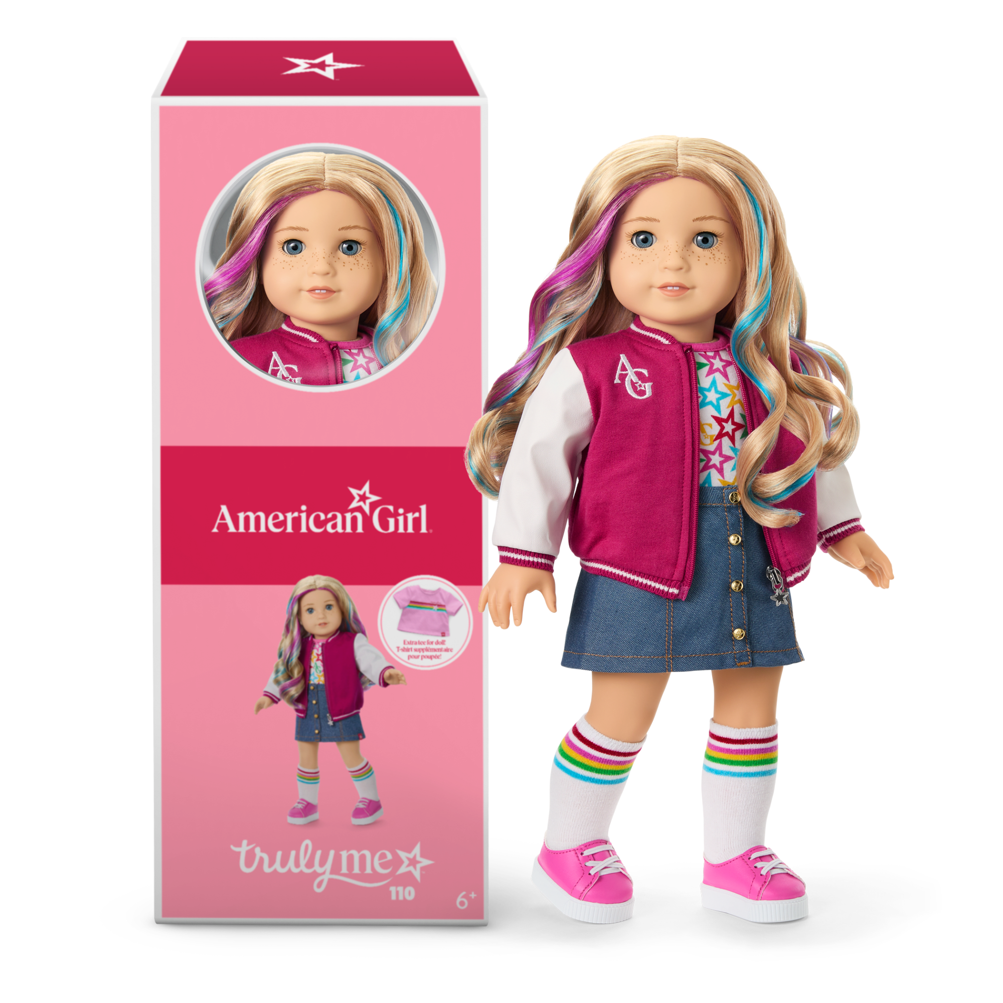 American Girl Truly Me Doll #110 with Star Squad Bundle & Puppy