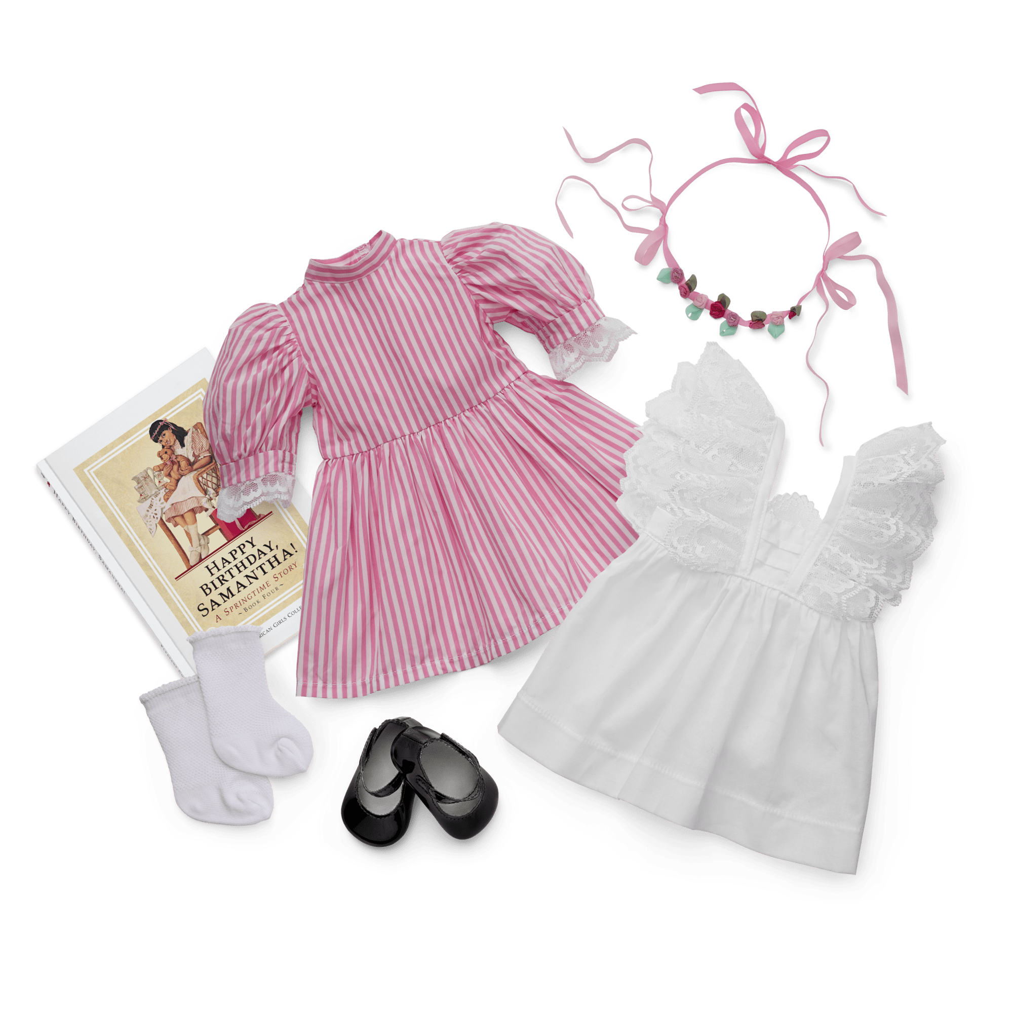 Samantha’s 18-Inch Doll Birthday Outfit & Book Set