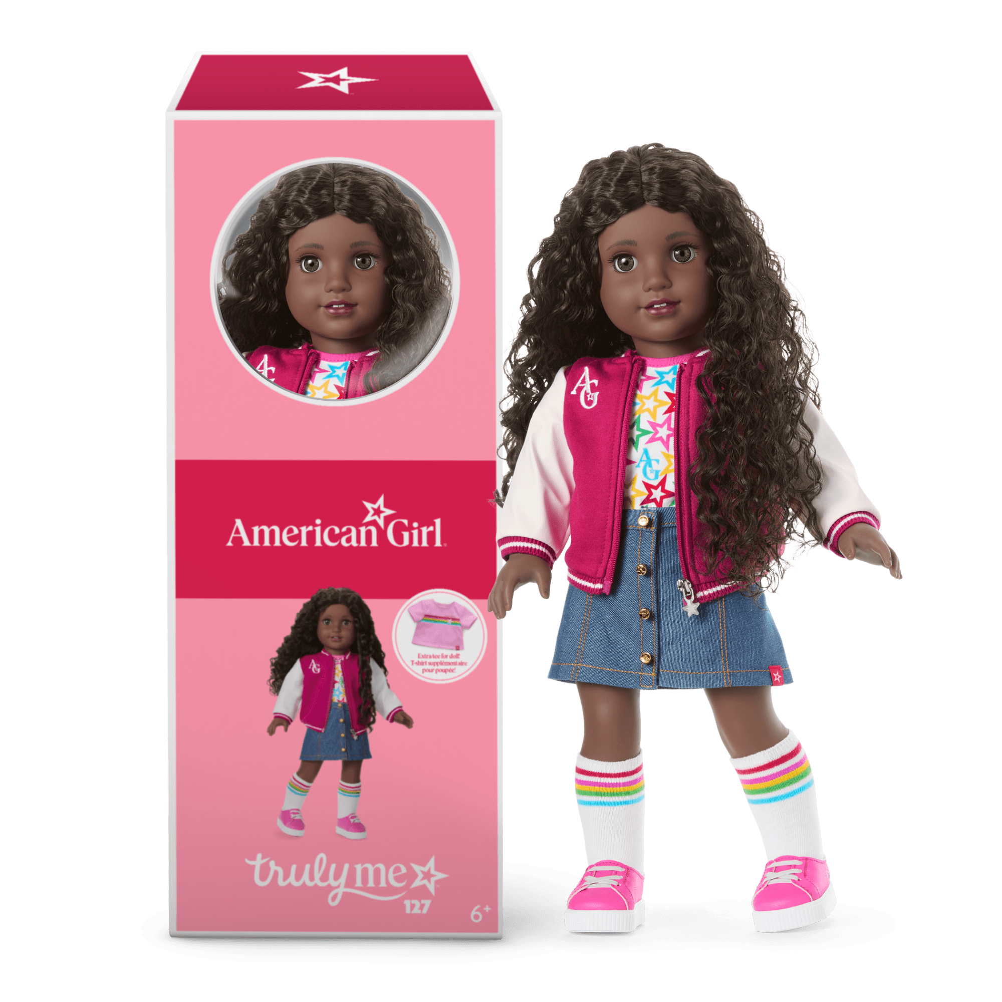 American Girl Truly Me Doll #127 with Puppy & Backpack Bundle
