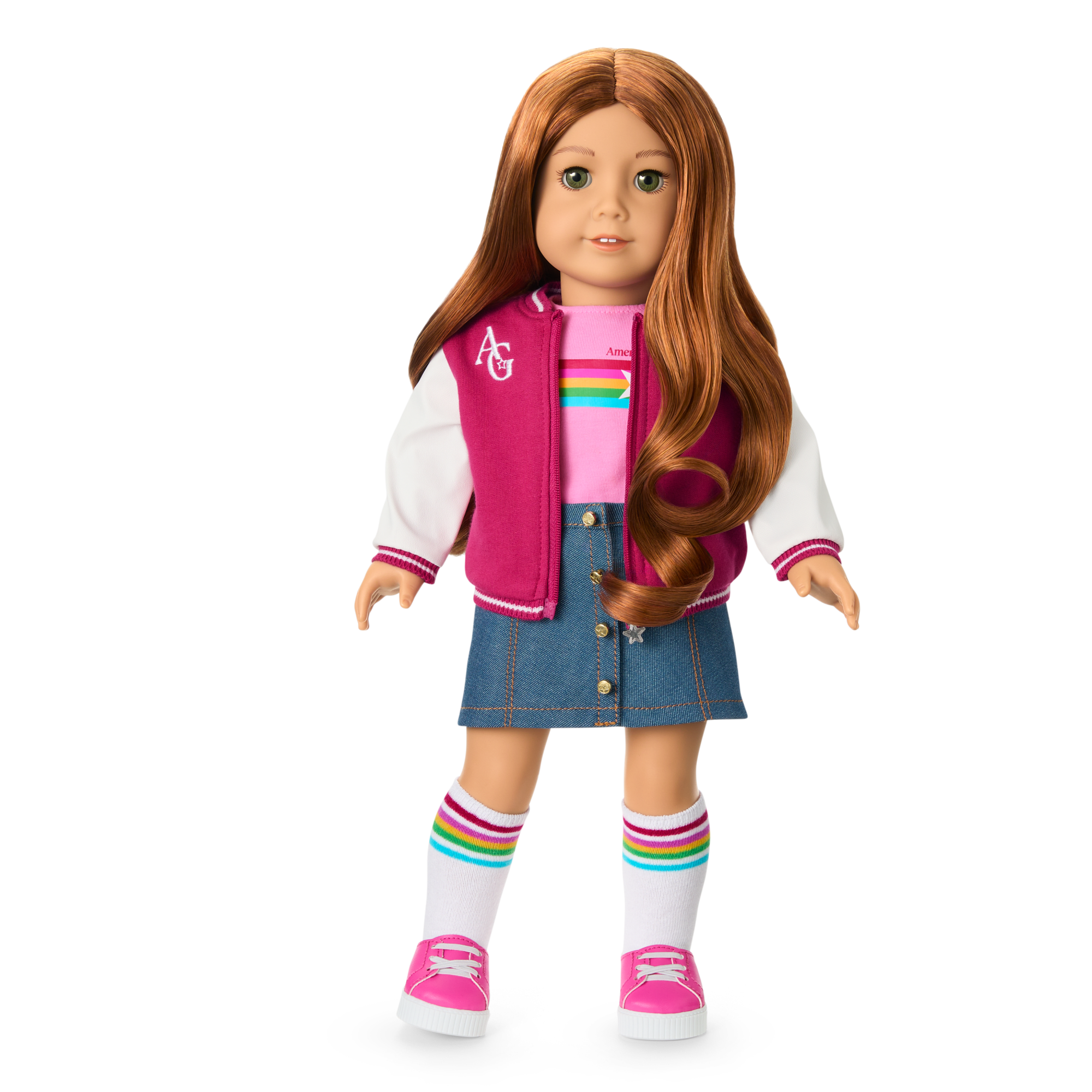 American Girl Truly Me 18" Doll #103 with Puppy & Star Squad Bundle