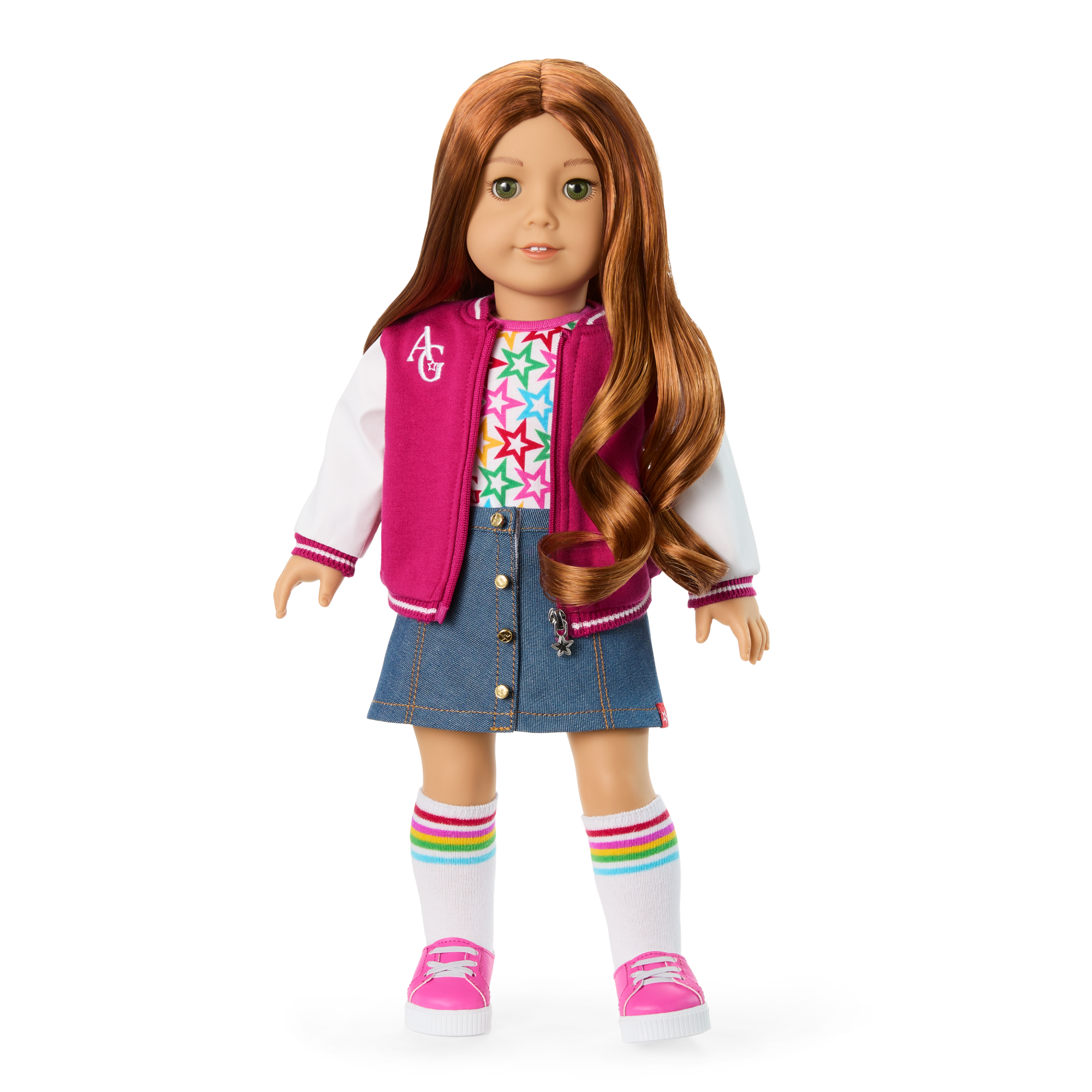 American Girl Truly Me 18" Doll #103 with Puppy & Star Squad Bundle