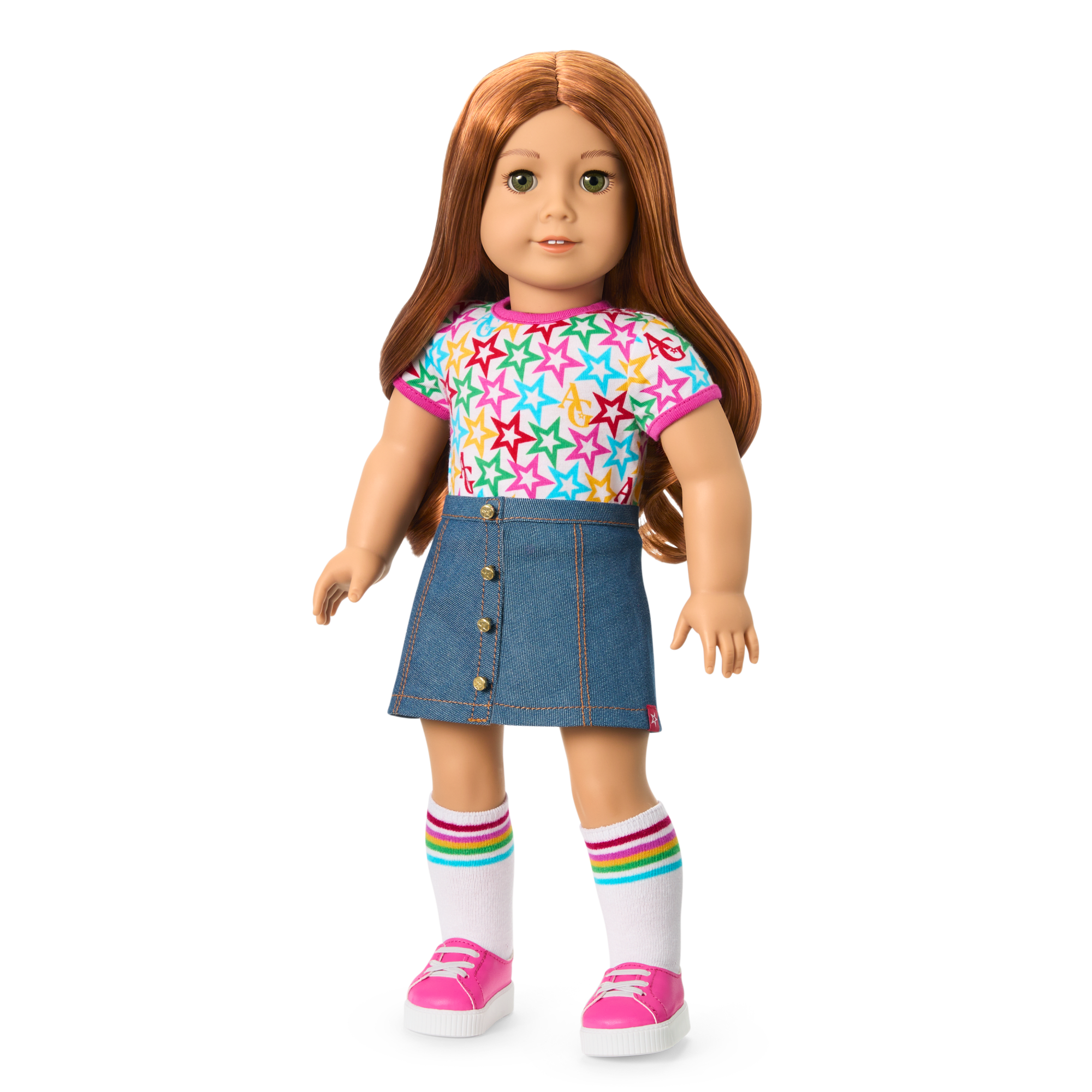 American Girl Truly Me 18" Doll #103 with Puppy & Star Squad Bundle