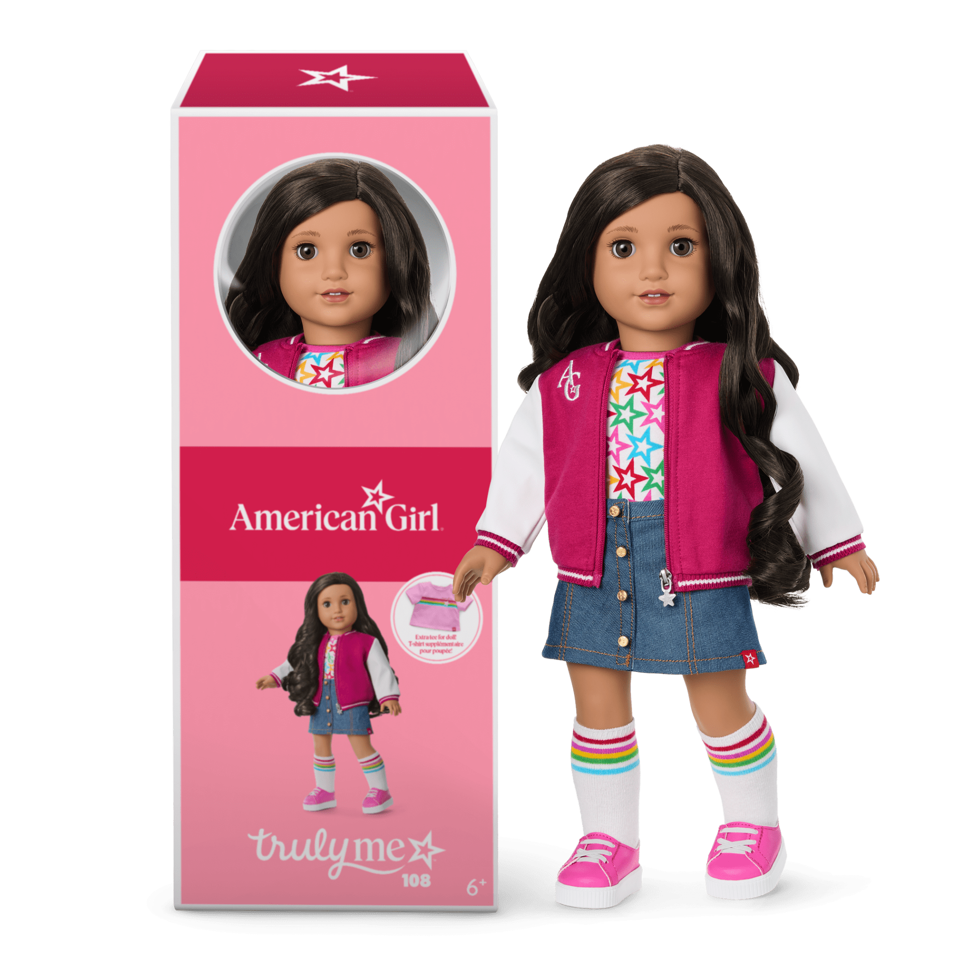 American Girl Truly Me Doll #108 with Puppy & Star Squad Bundle