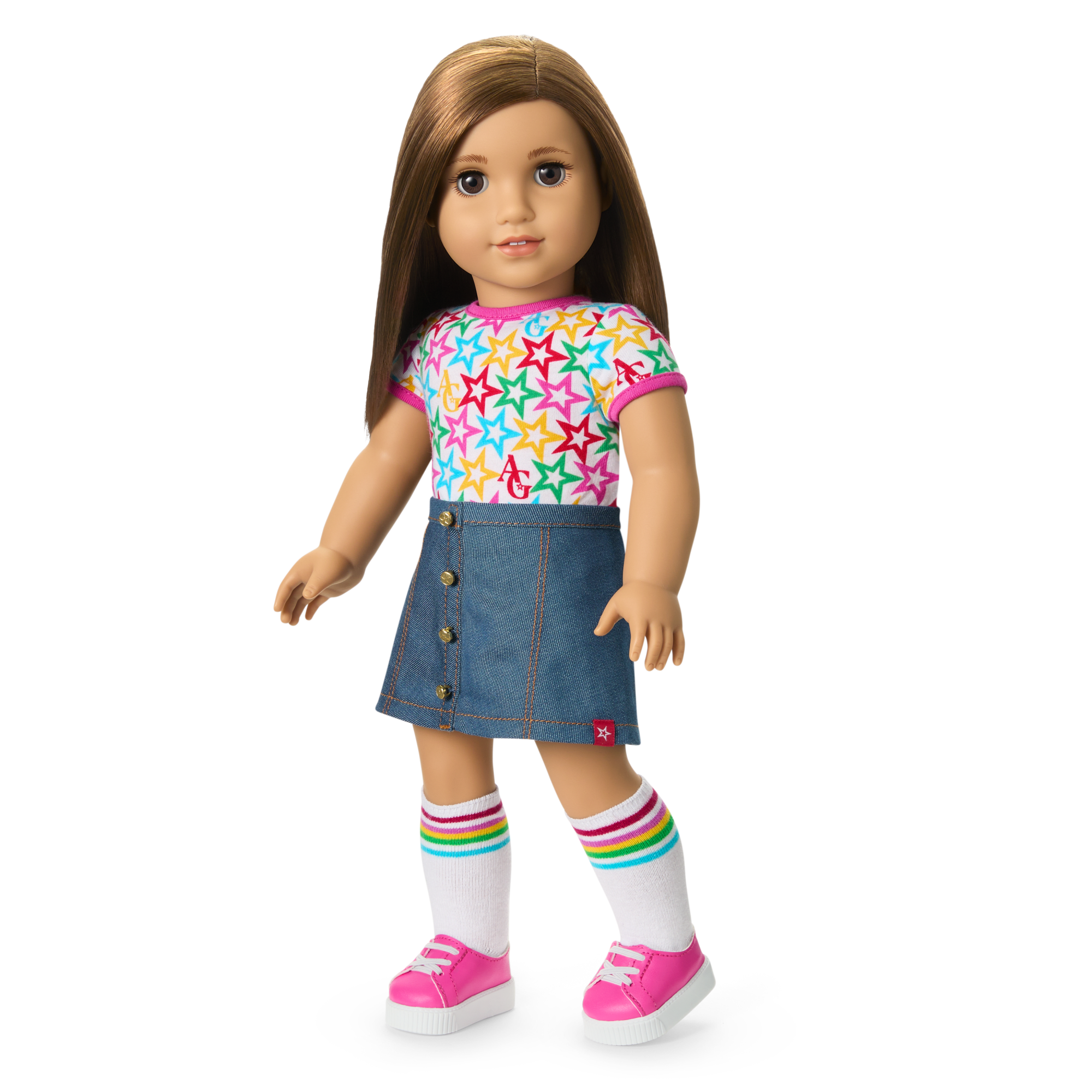 American Girl Truly Me Doll #107 with Puppy & Backpack Bundle
