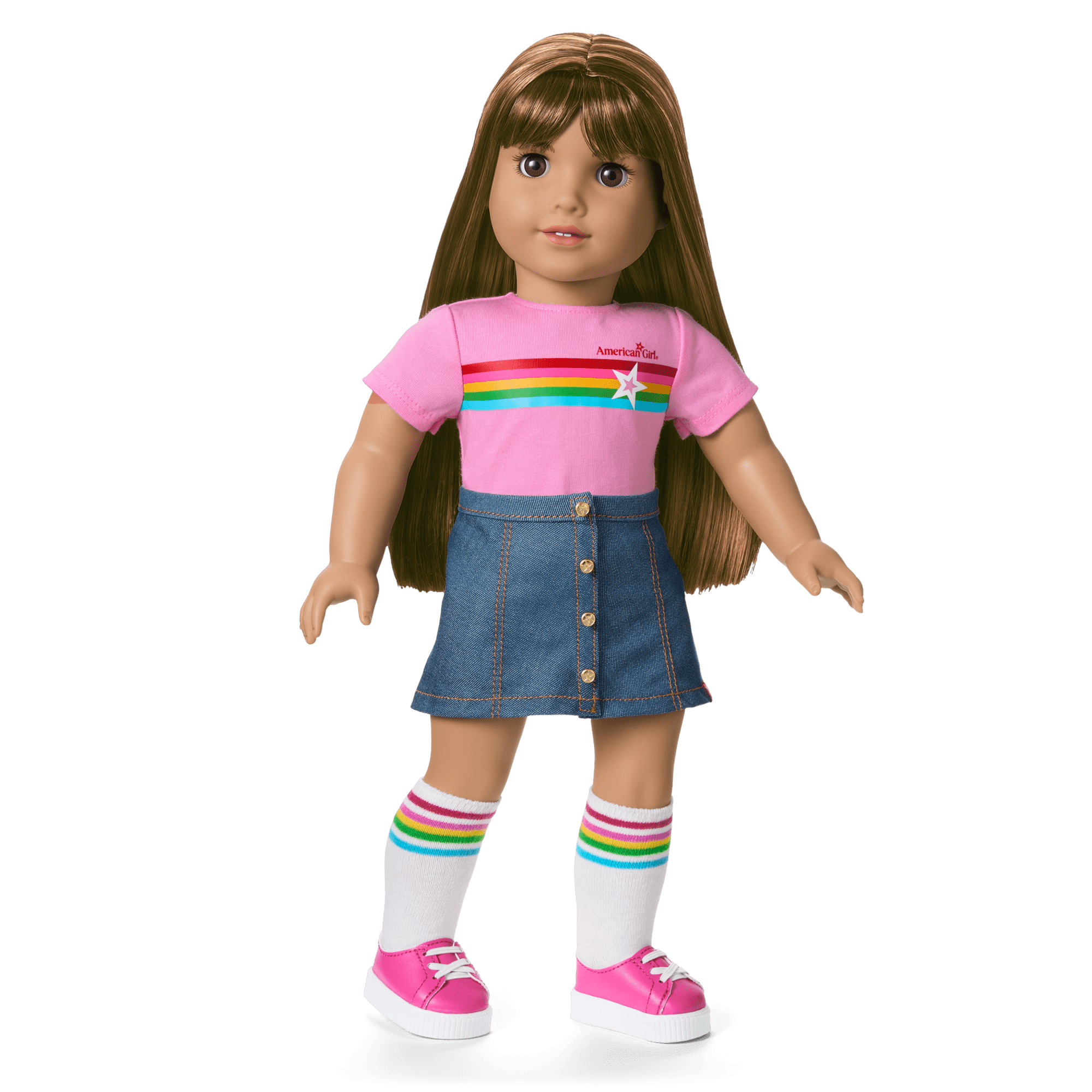 American Girl Truly Me Doll #122 with Star Squad Outfit & Puppy Bundle
