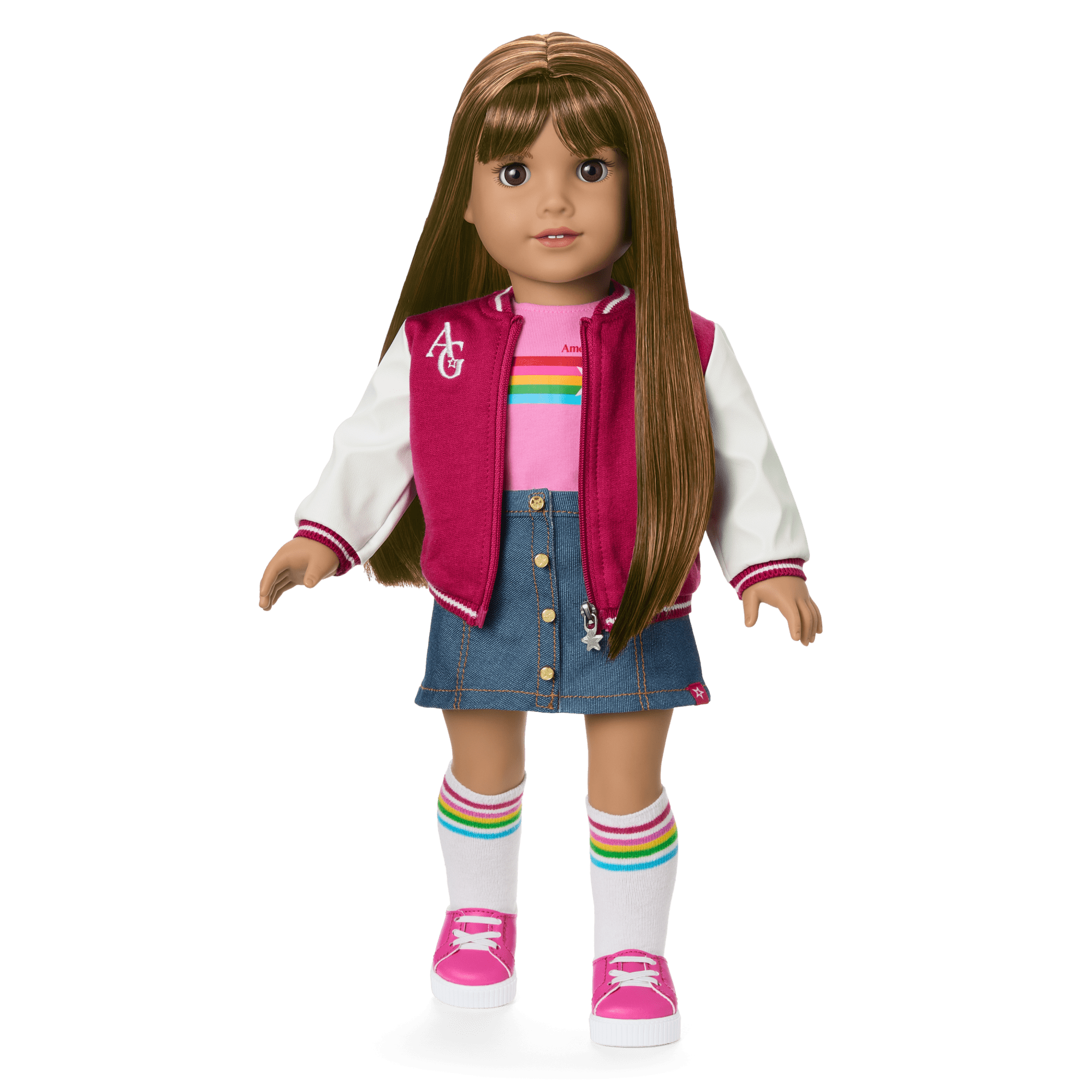 American Girl Truly Me Doll #122 with Star Squad Outfit & Puppy Bundle