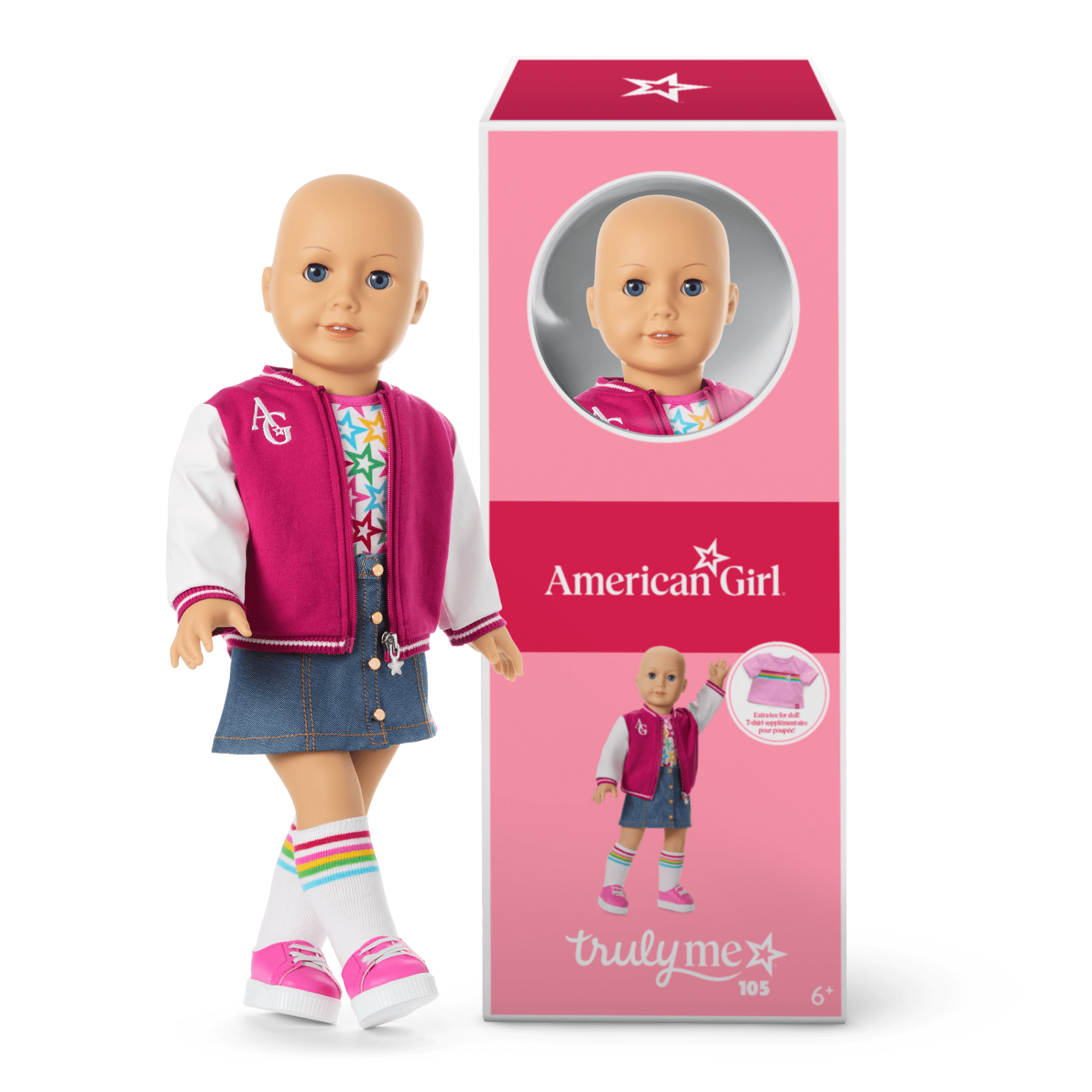 American Girl Truly Me Doll #105 with Puppy & Backpack Bundle
