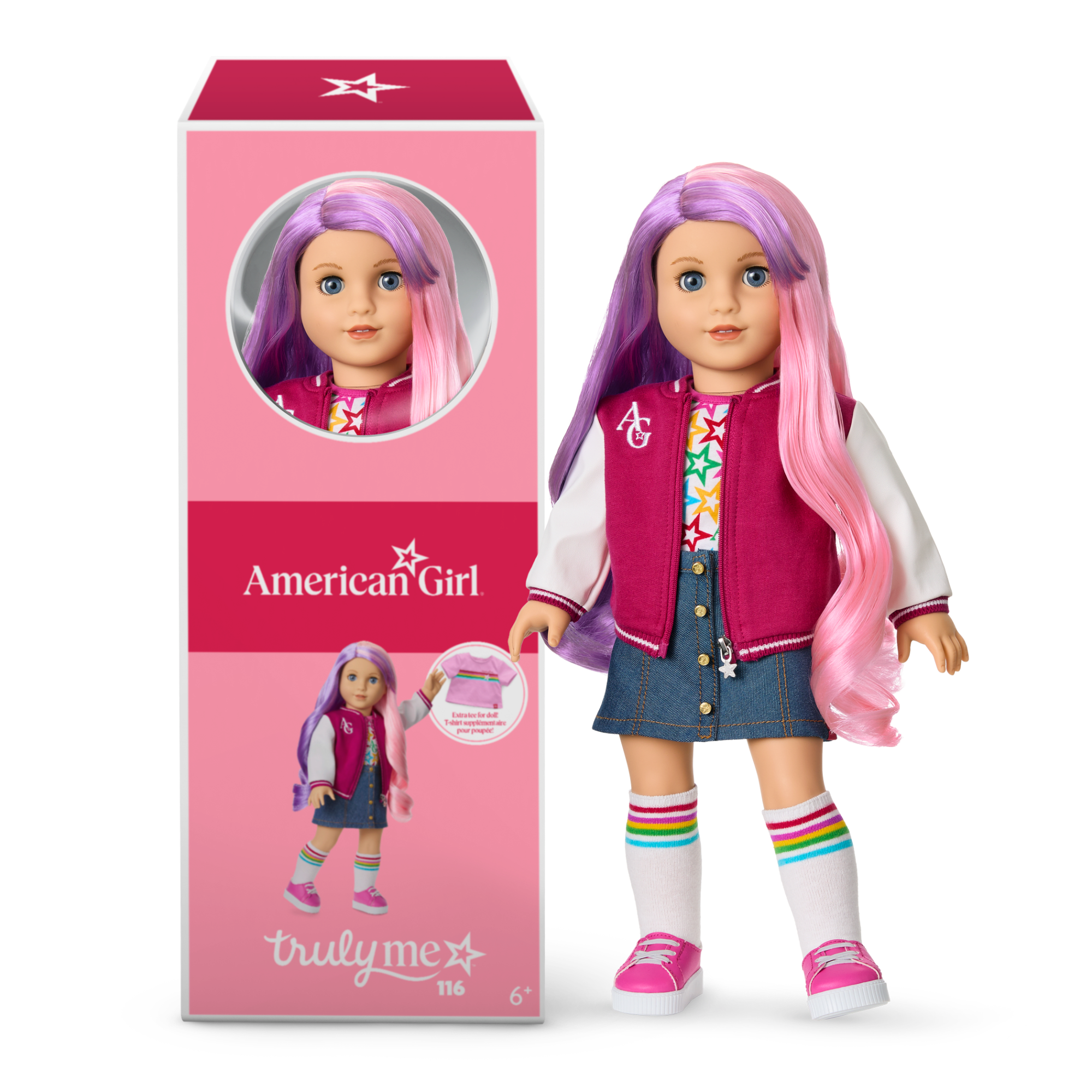 American Girl Truly Me Doll #116 with Puppy & Backpack Bundle