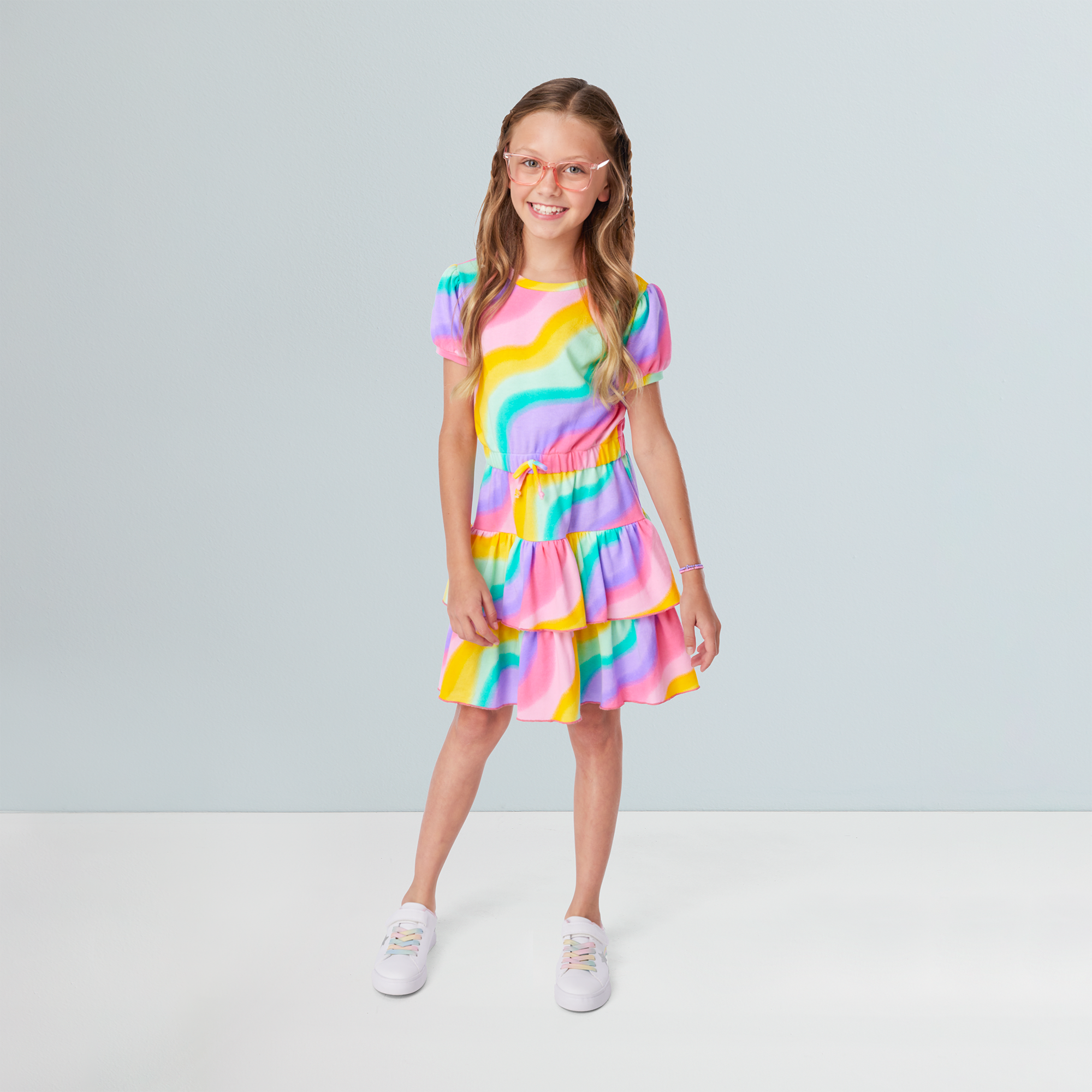 Rainbow Swirl Dress for Girls & Dolls - Summer McKinny™ Matching Outfit