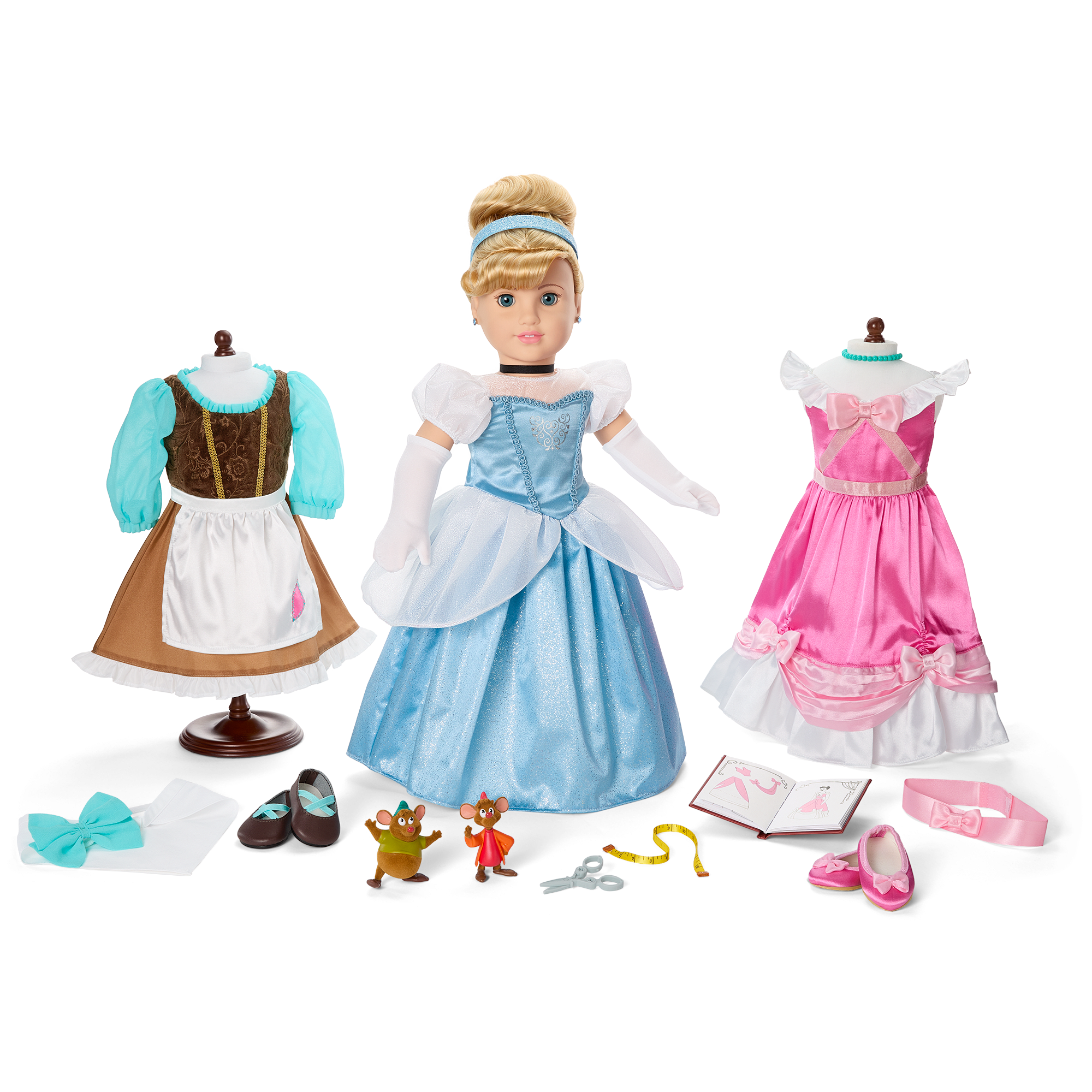 American Girl Disney Princess Cinderella 18-Inch Doll & Outfits Bundle
