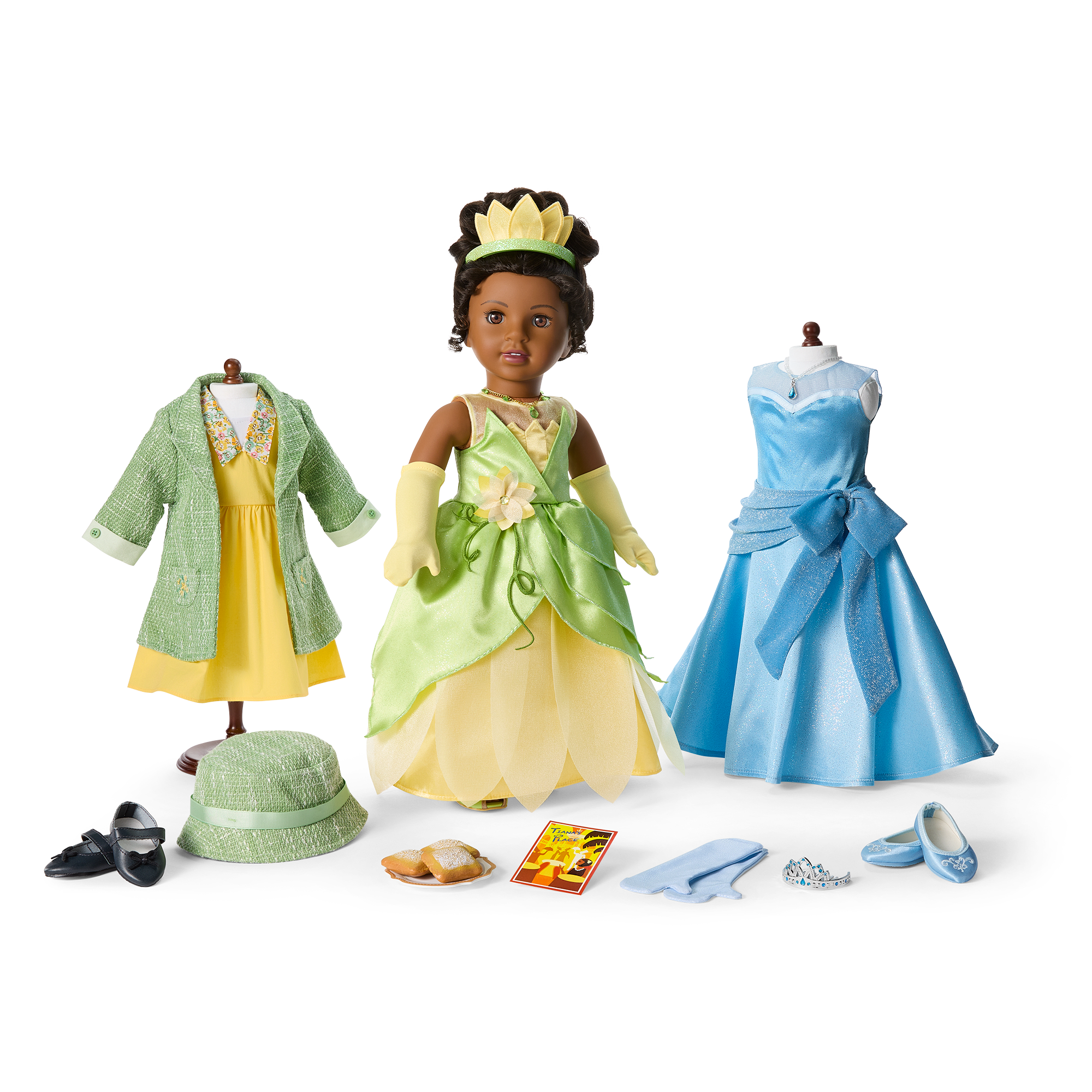 American Girl Disney Princess Tiana 18-Inch Doll & Outfits Bundle