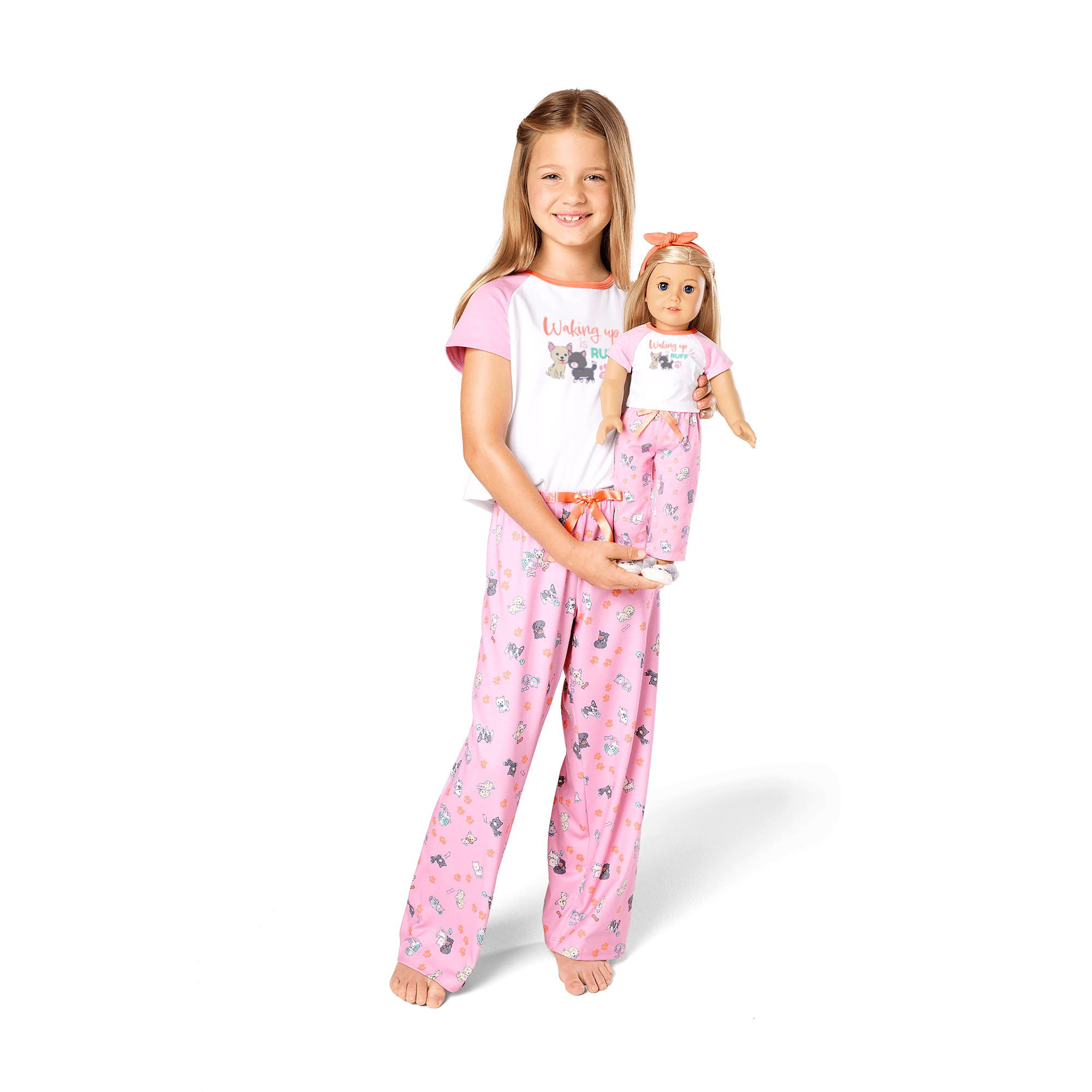 Girls & Doll Matching Pajama Set - Waking Up Is Ruff PJs