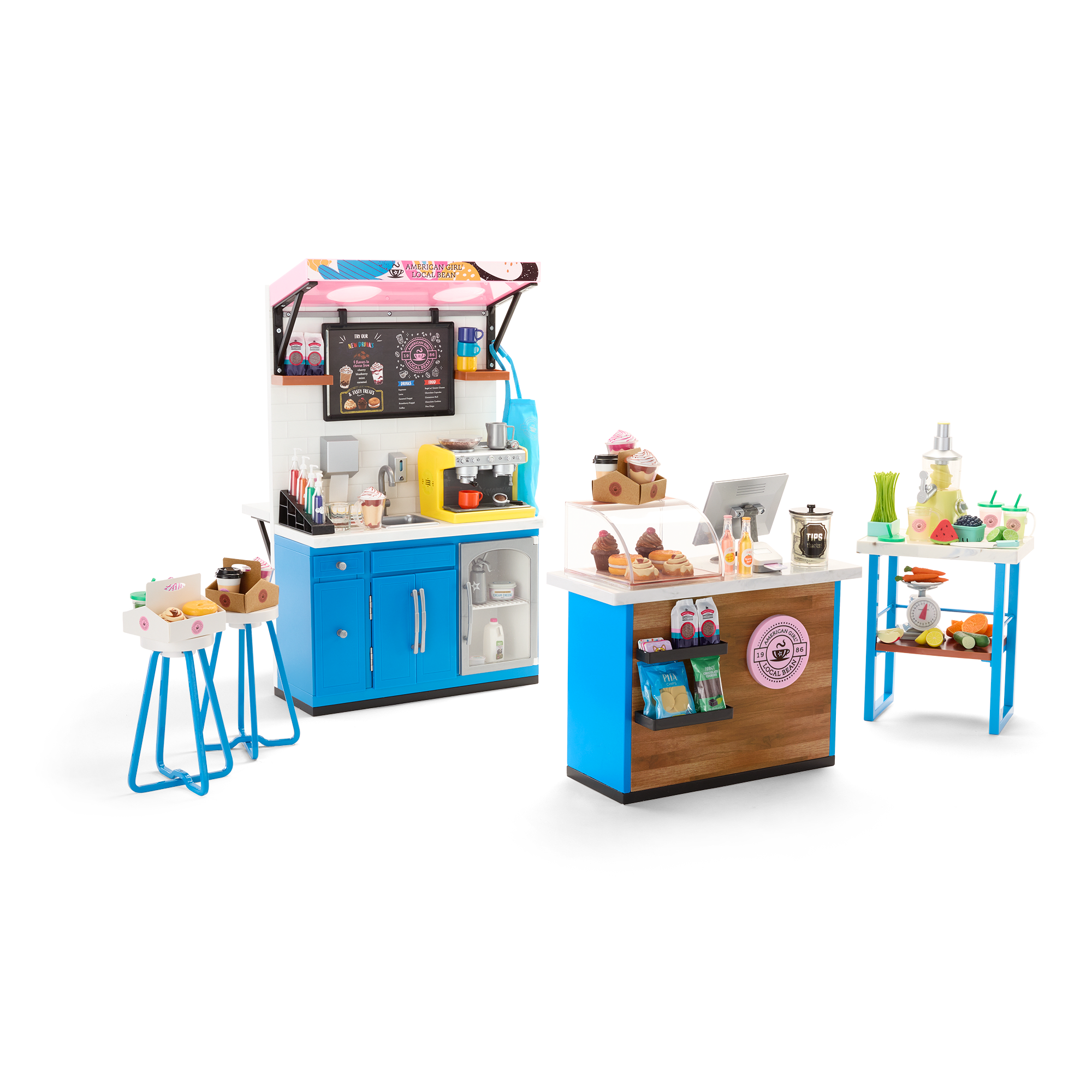 American Girl Coffee Shop Playset with Breakfast Accessories