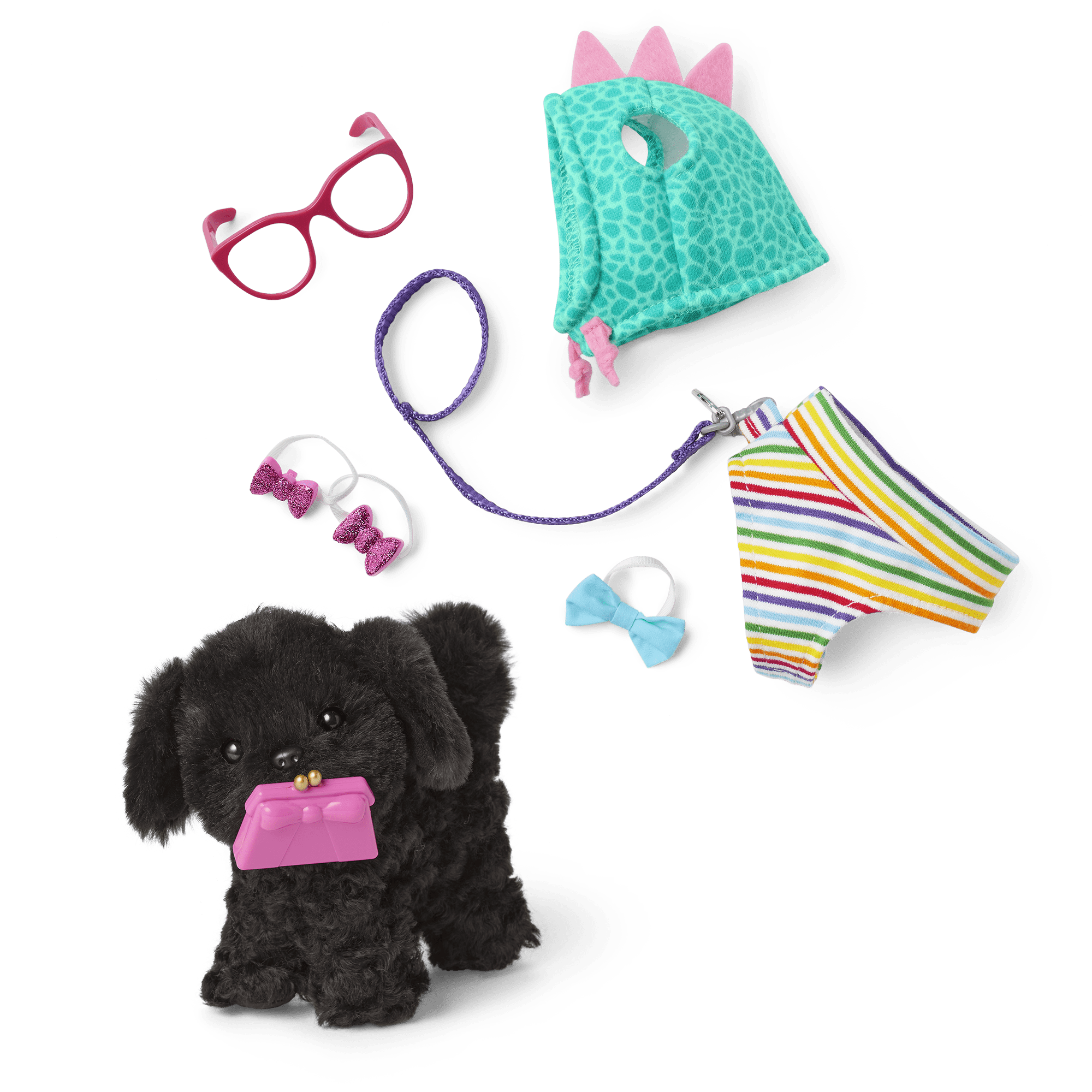 18-inch Doll Pet Dog with Fashion Accessories & Poseable Shi-Poo