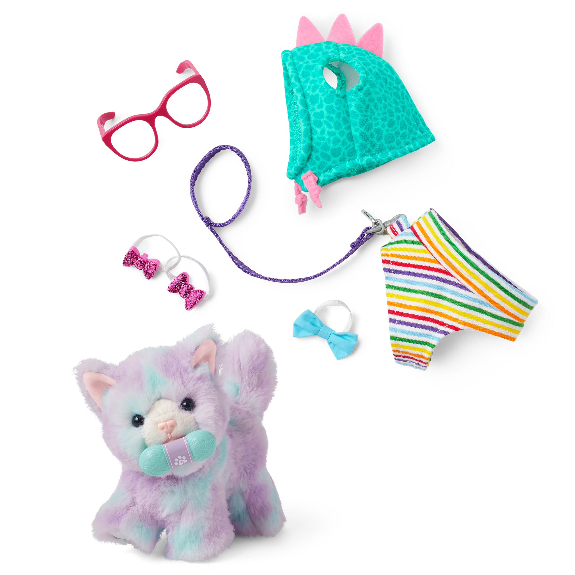 18-inch Doll Cat Pet with Fashion Accessories & Poseable Kitty