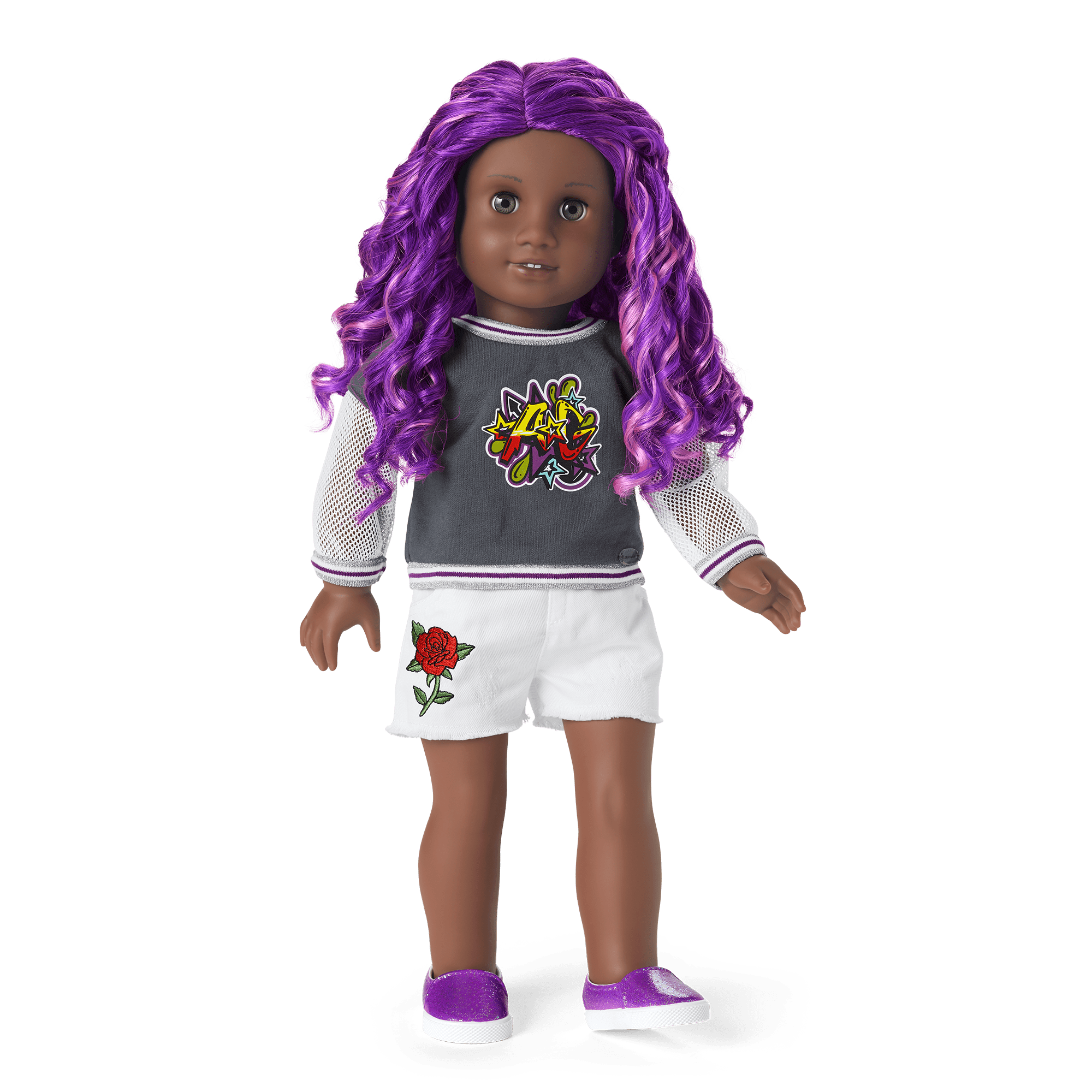 American Girl Truly Me Doll #91 with Purple Curls & Stylish Accessories