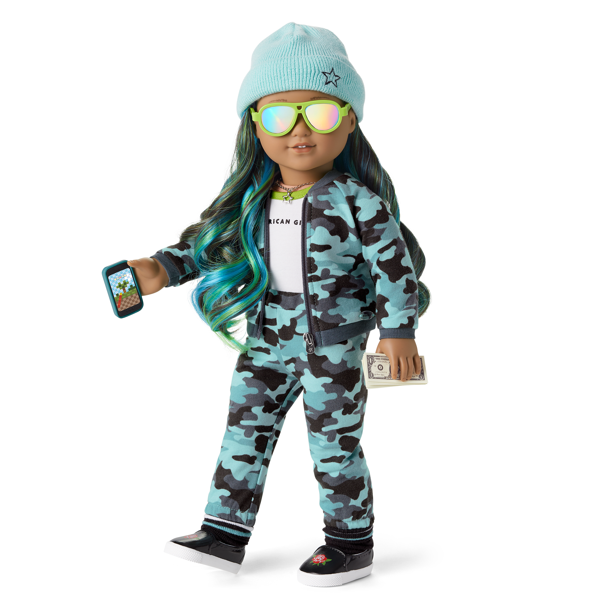 American Girl Truly Me Doll #89 with Camo Outfit & Stylish Accessories