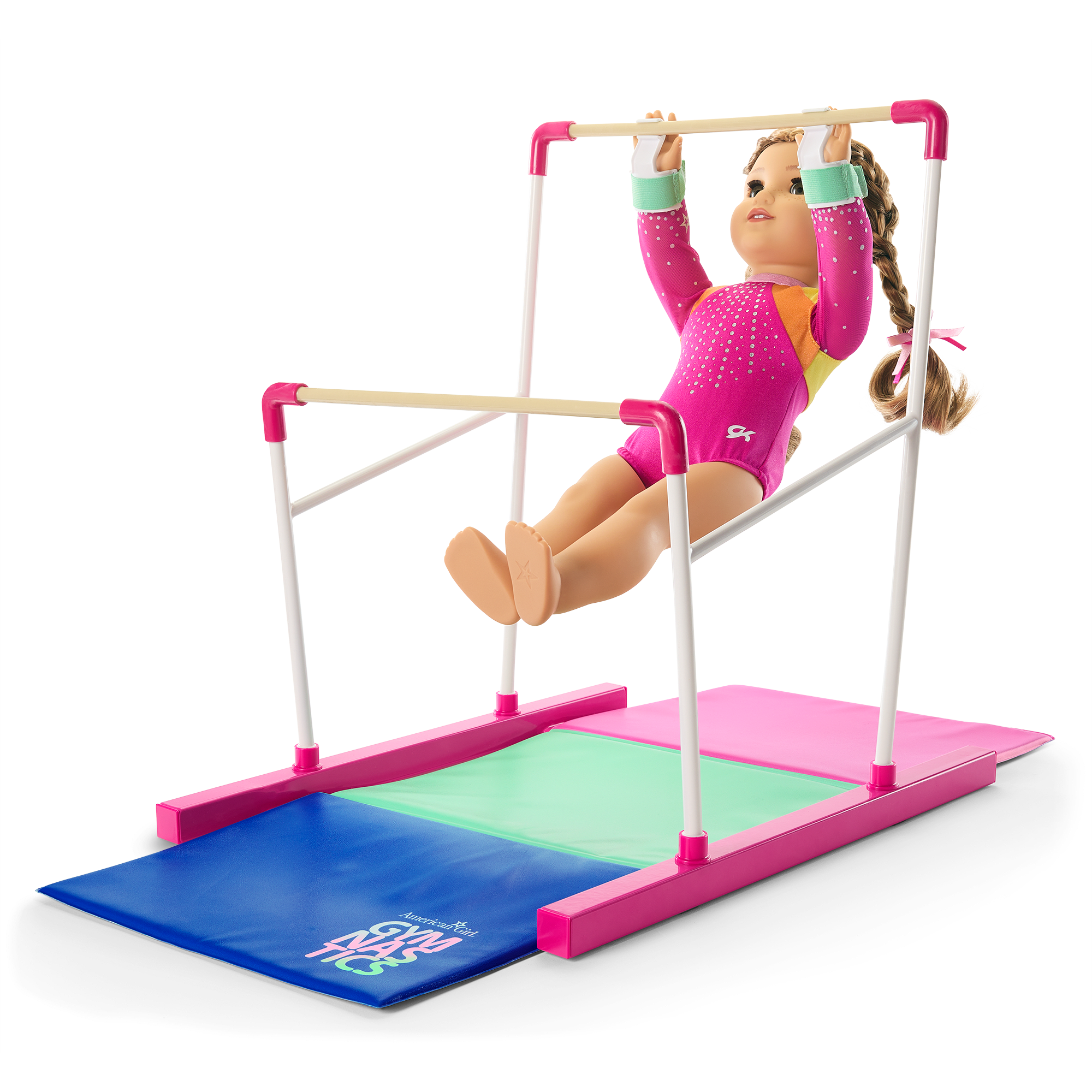 Lila's Gymnastics Set for 18-inch Dolls – Bars, Beam & Mat