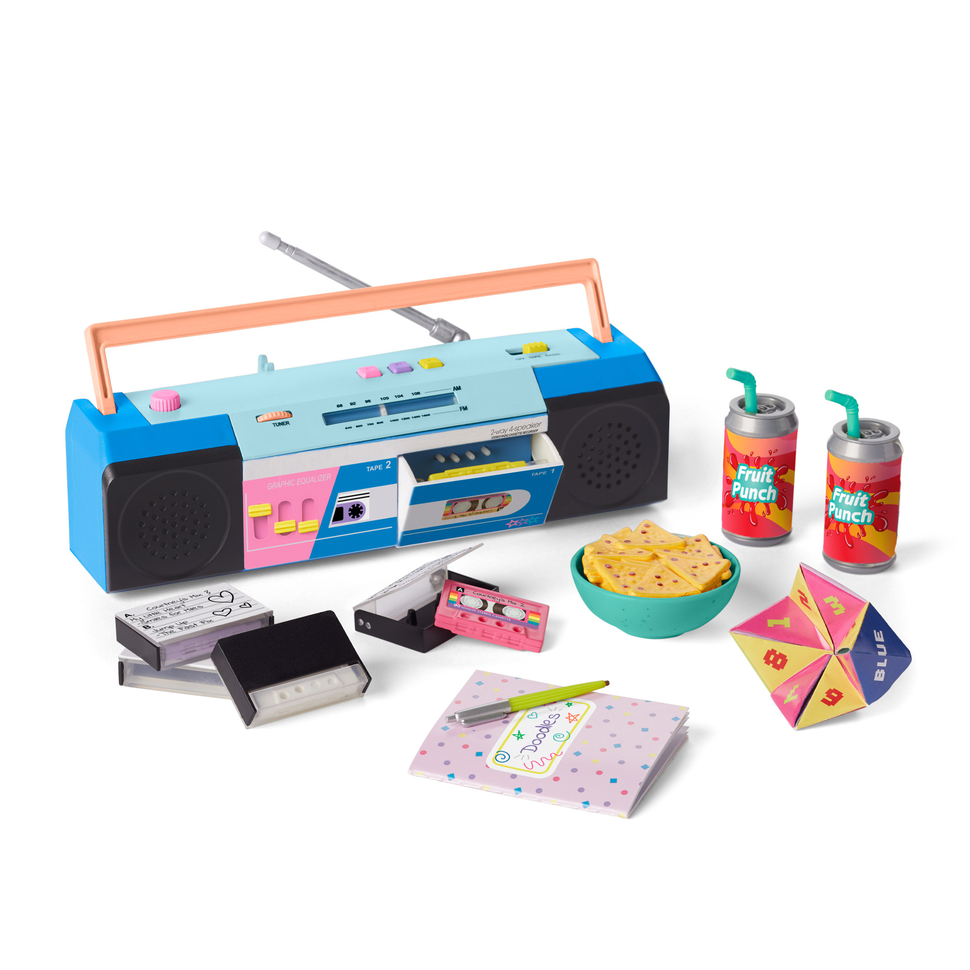 Courtney's 18-inch Doll Sleepover Set with Boombox & Accessories