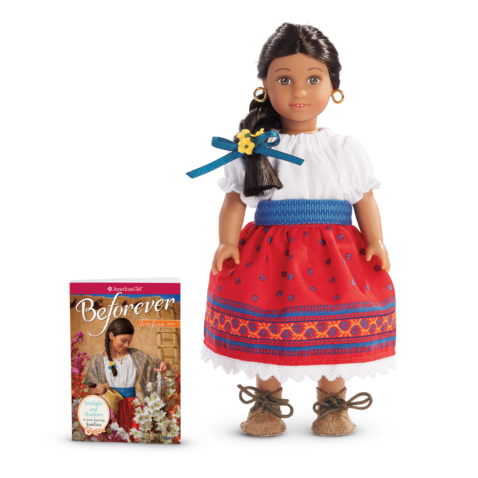 Josefina Montoya Mini Doll with Book - 1824 Historical Outfit
