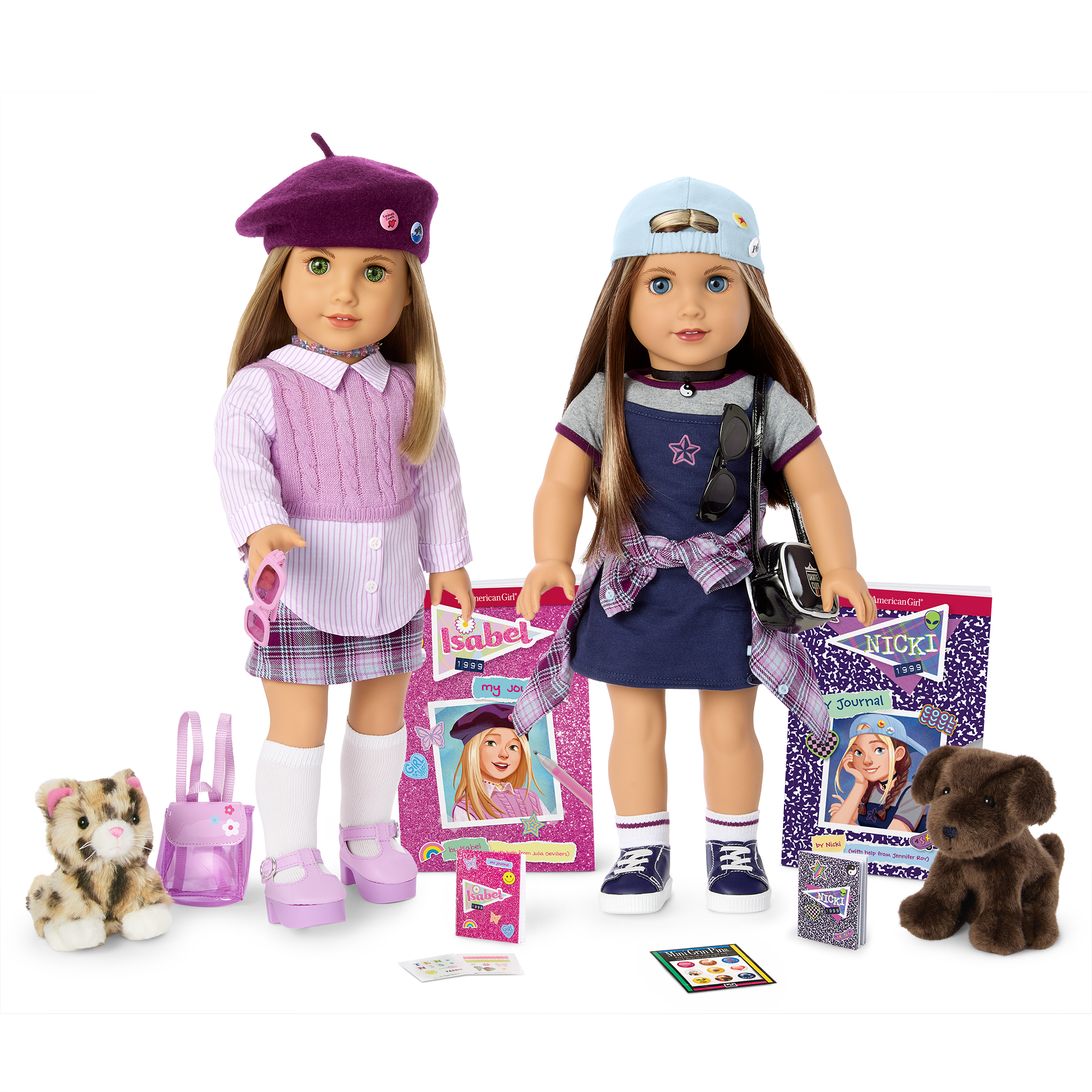'90s Twins Isabel & Nicki 18-inch Doll Gift Set with Accessories