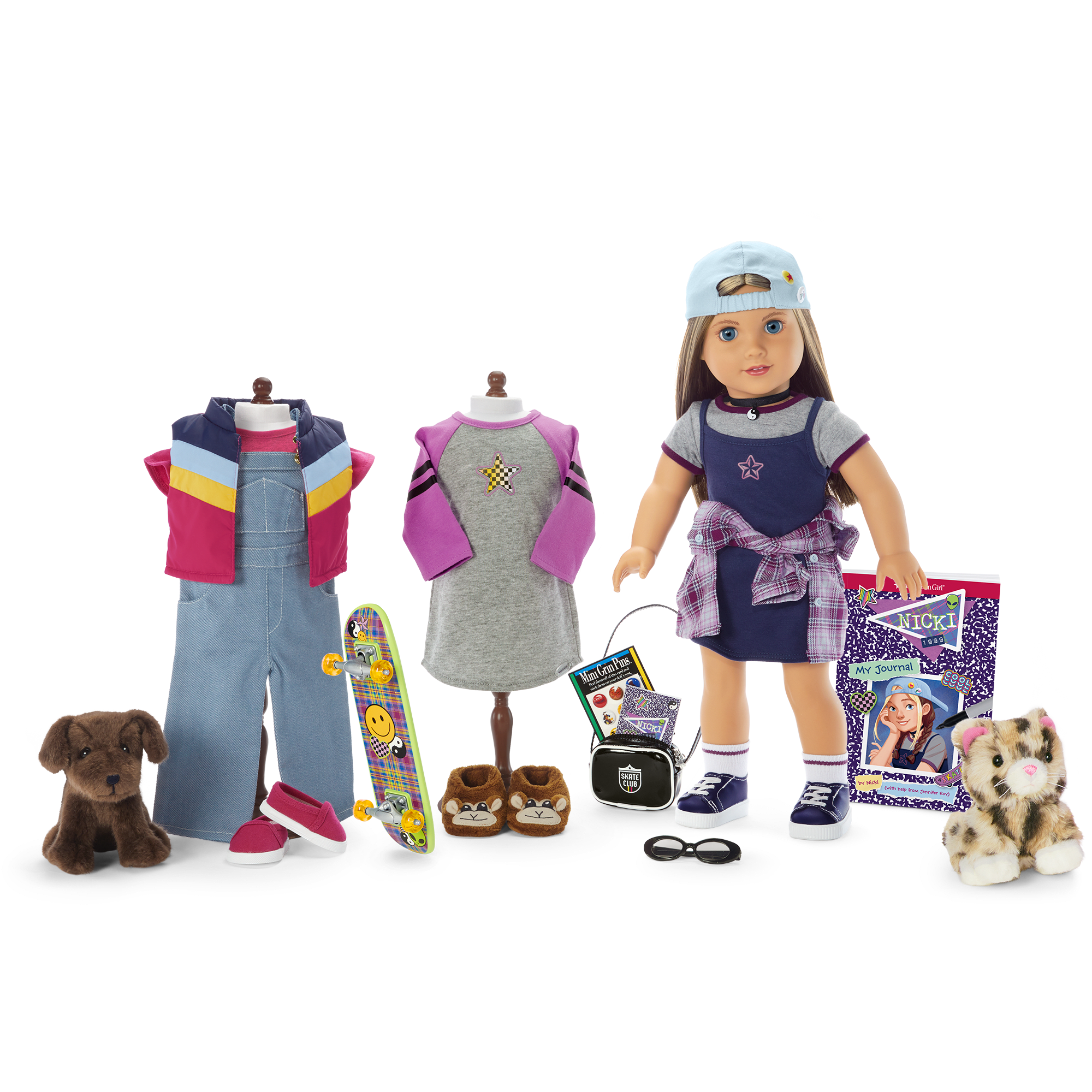 '90s Nicki Skateboarding Doll Gift Set with Accessories