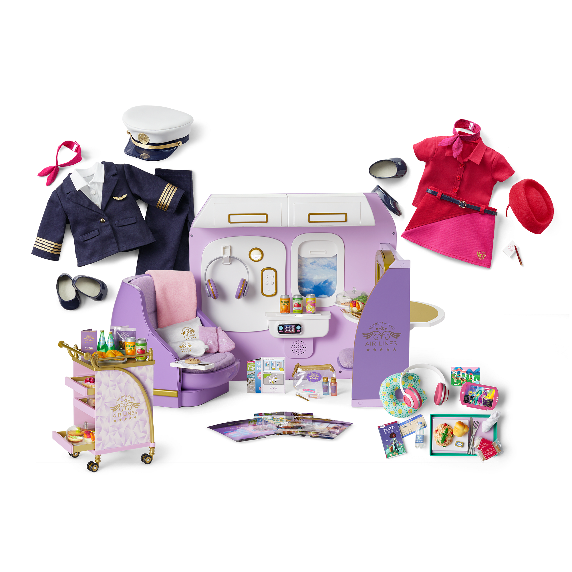 American Girl Airlines Ultimate Doll Playset with Pilot & Flight Attendant Uniforms