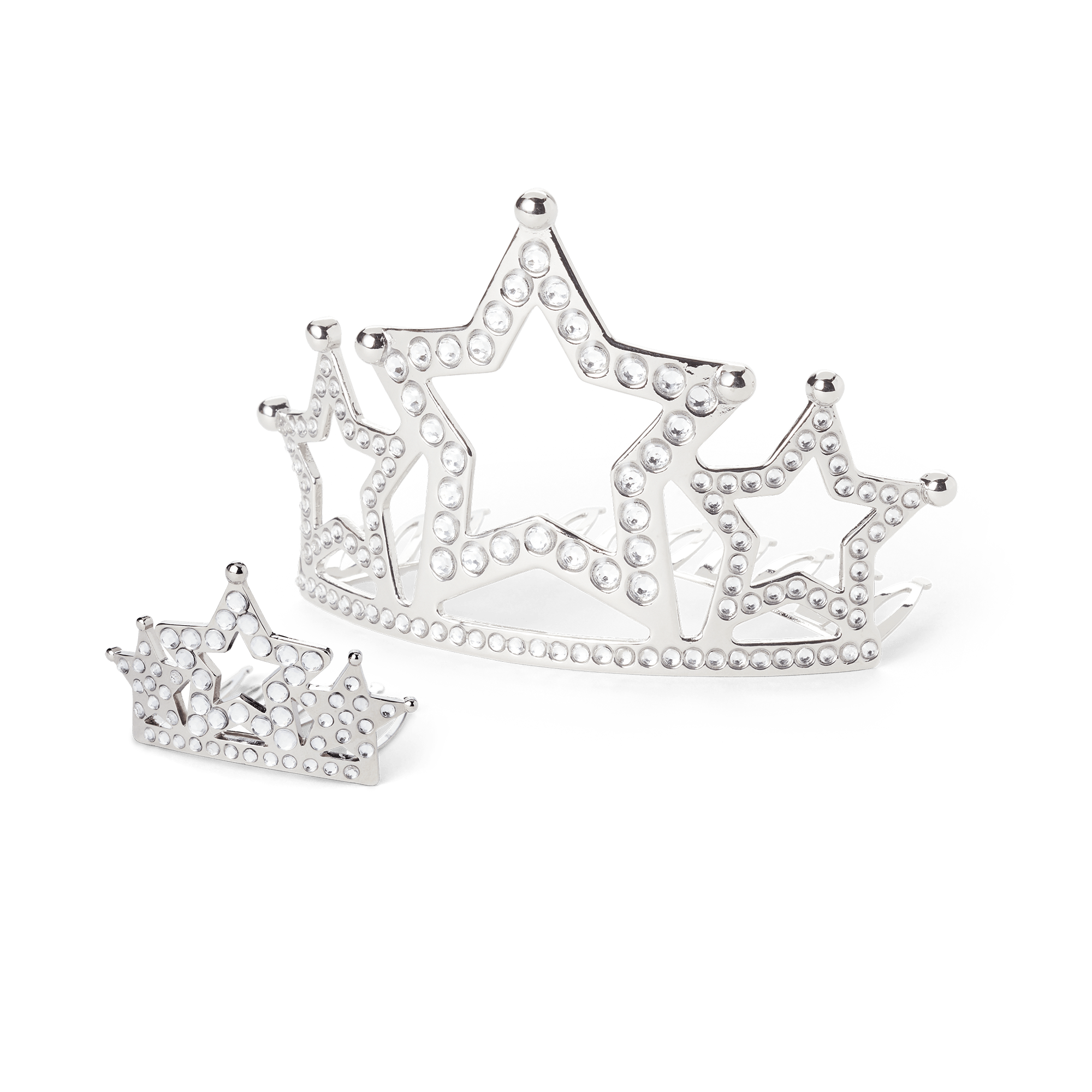 Sparkly Metal Tiara Set for Girls & 18-inch Dolls