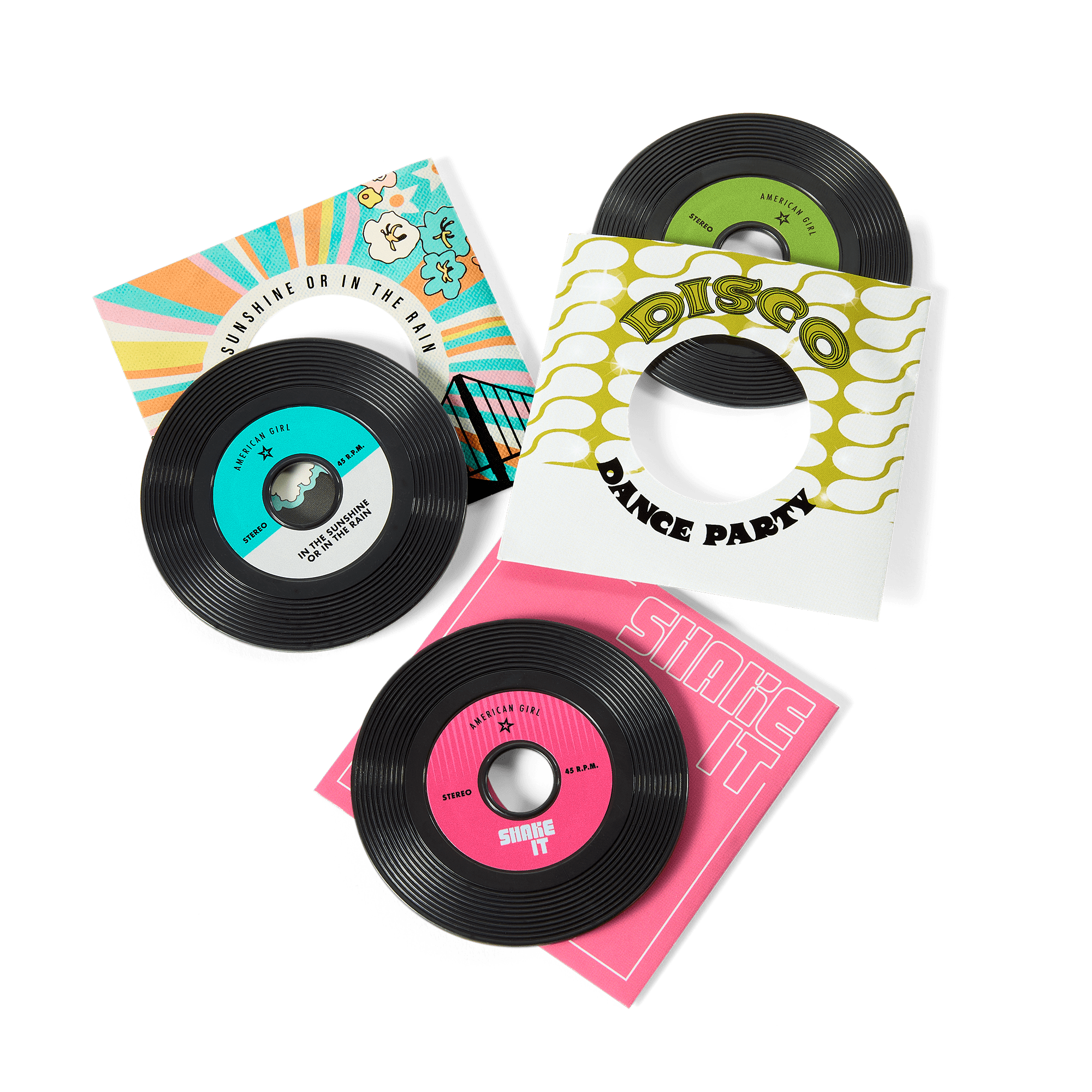 Julie's 1970s Doll Music Bundle with Floral Jumpsuit & Record Player