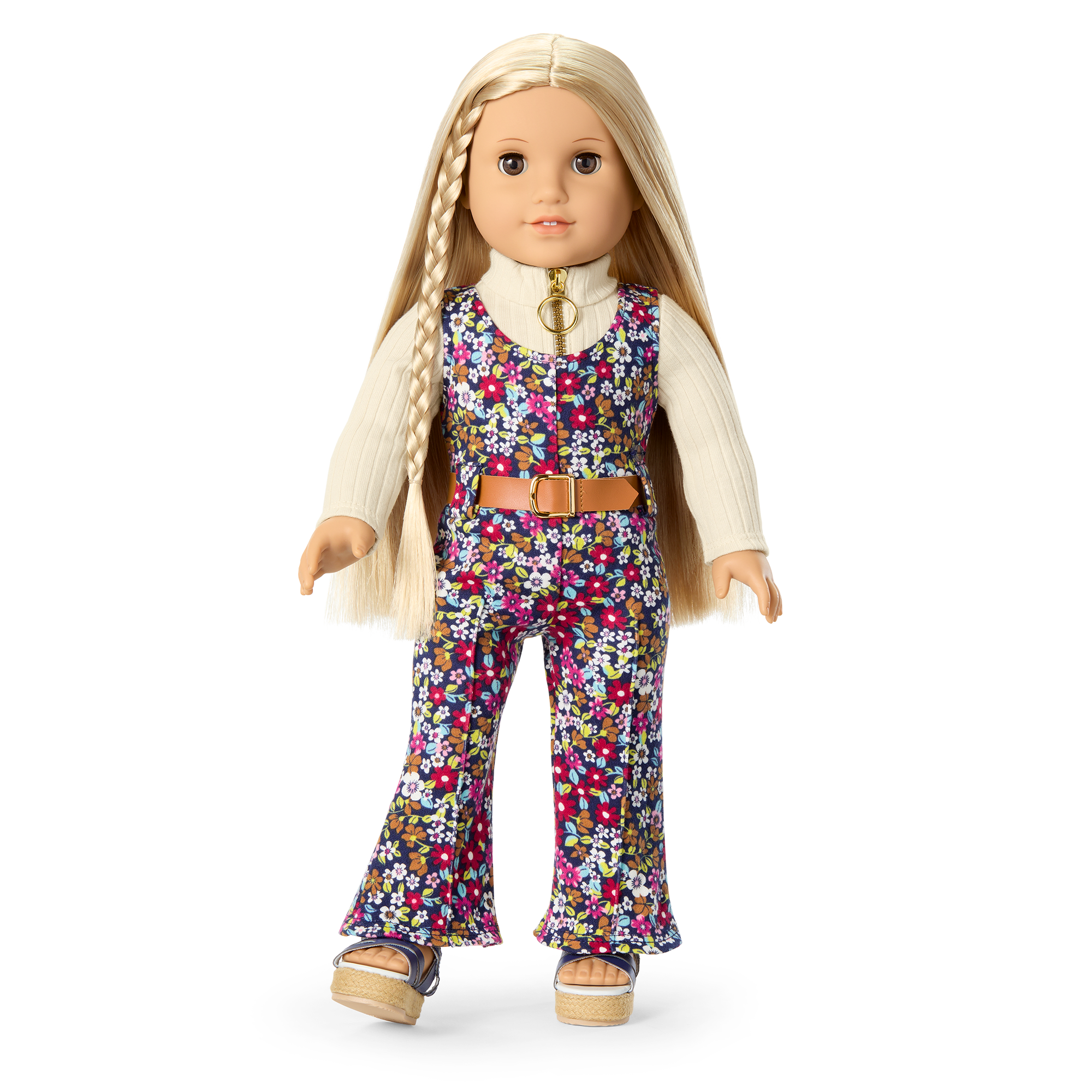 Julie's 1970s Doll Music Bundle with Floral Jumpsuit & Record Player
