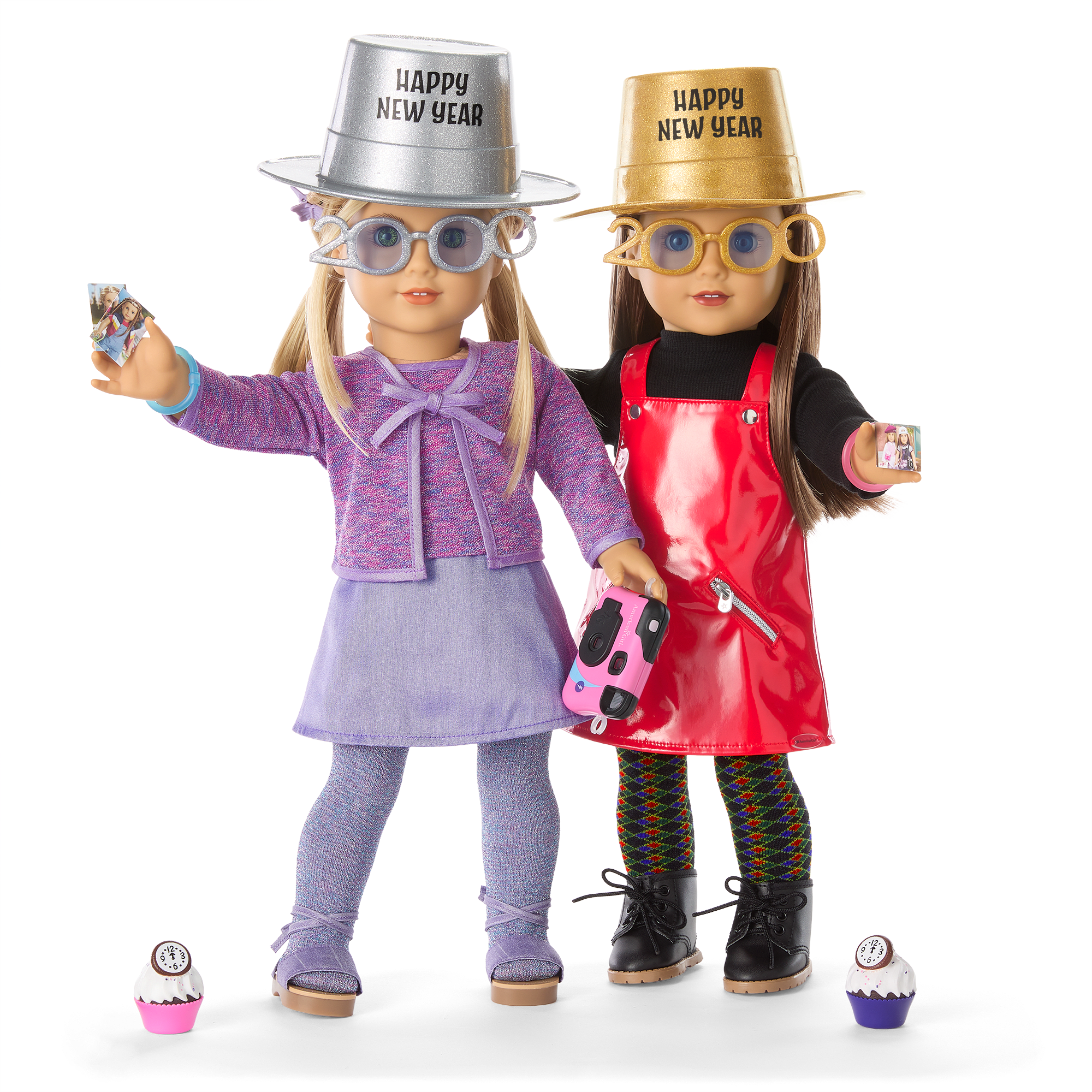 American Girl Doll New Year's 2000 Party Outfit Bundle - Isabel & Nicki