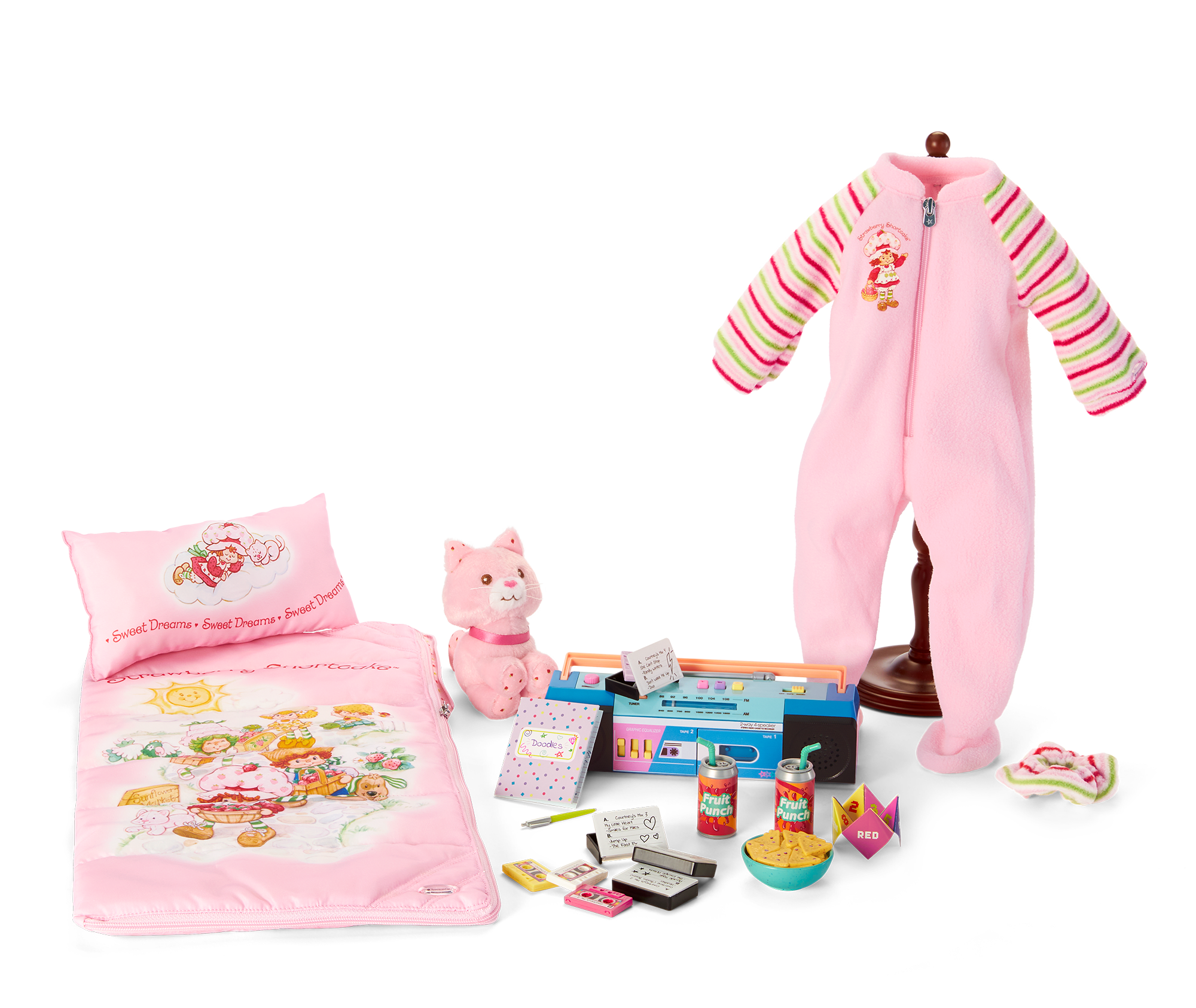 Strawberry Shortcake Doll Sleepover Bundle with Pajamas & Accessories