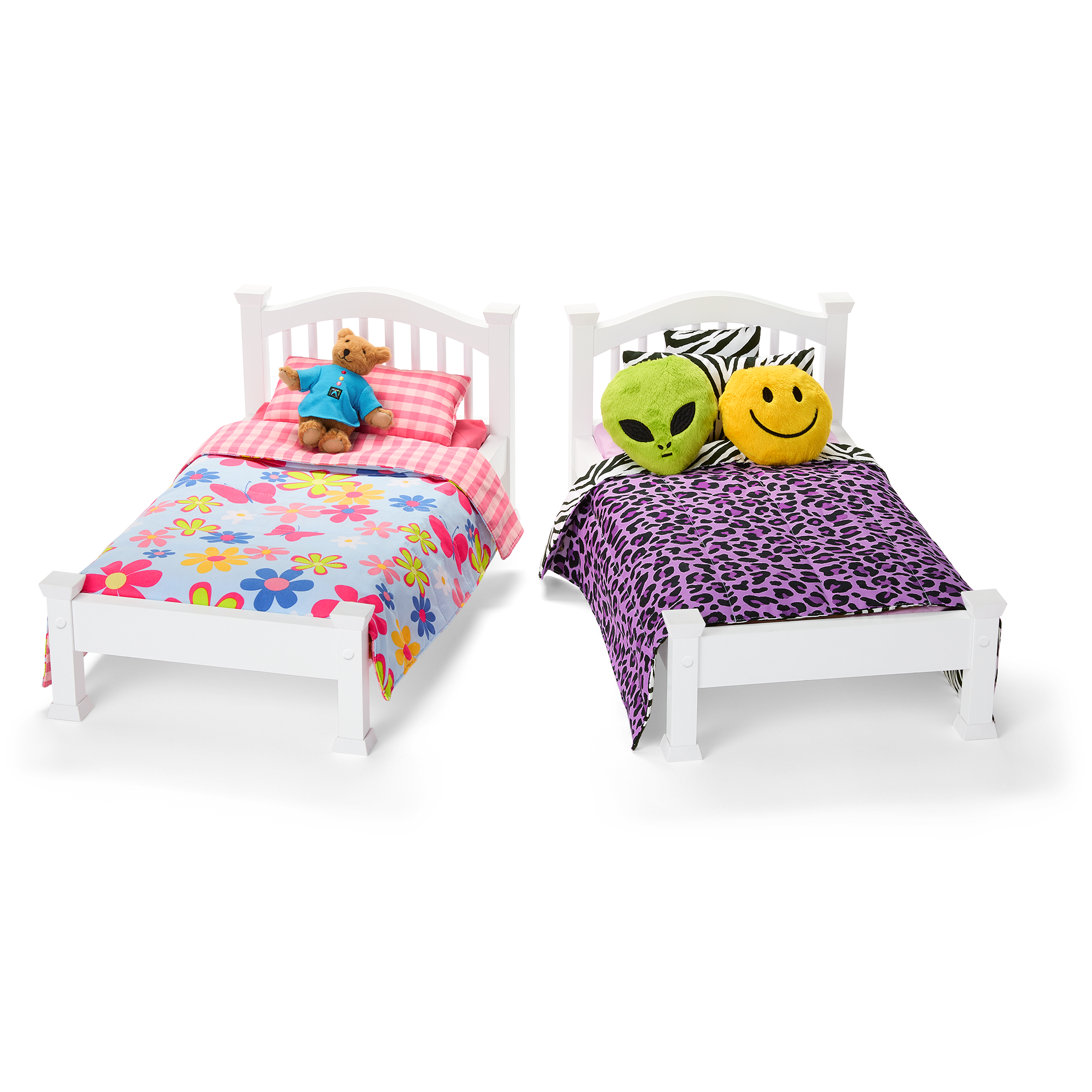 Isabel & Nicki Twin Doll Beds Bundle with Bedding Sets