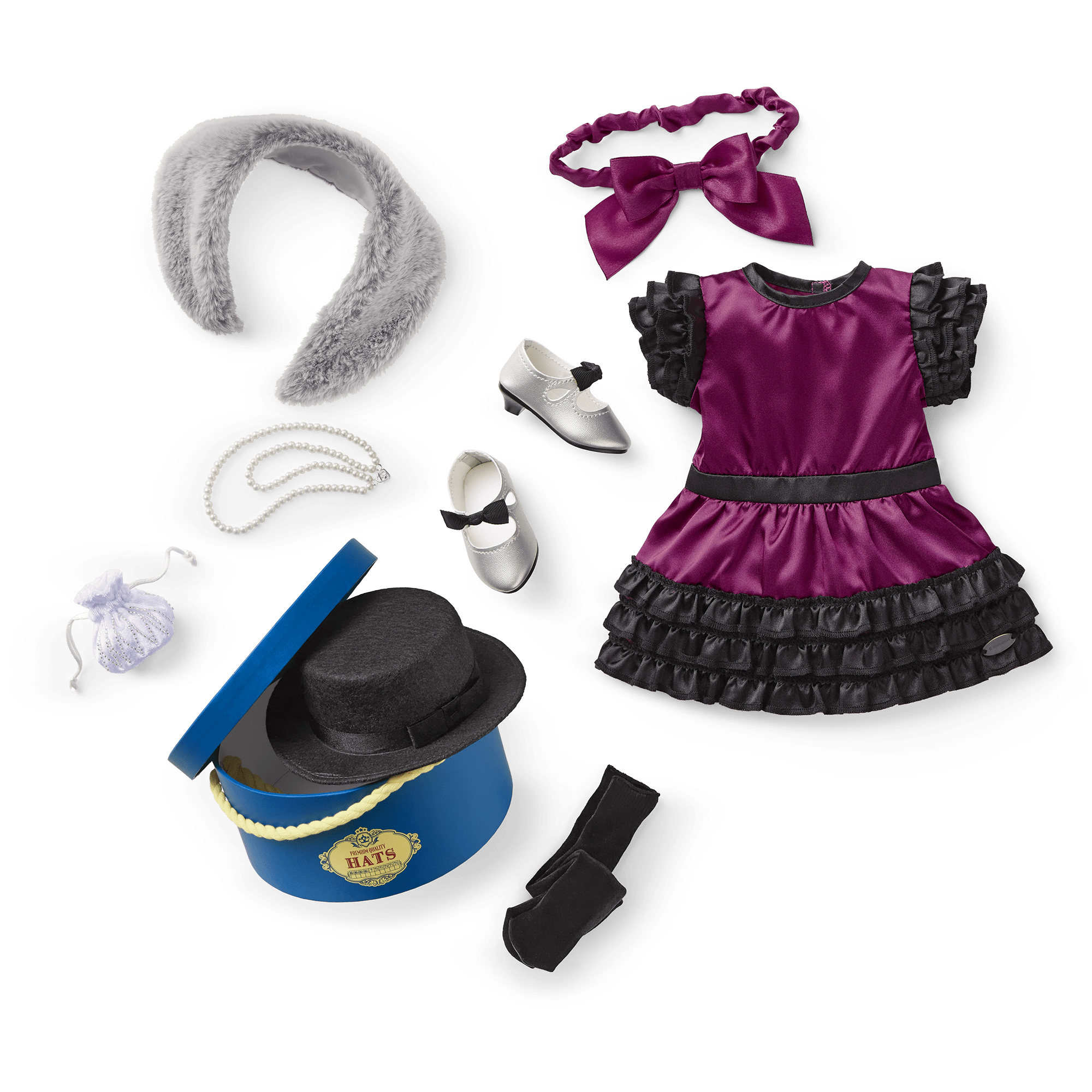 Claudie's 1920s Flapper Outfit & Accessories for 18-inch Dolls