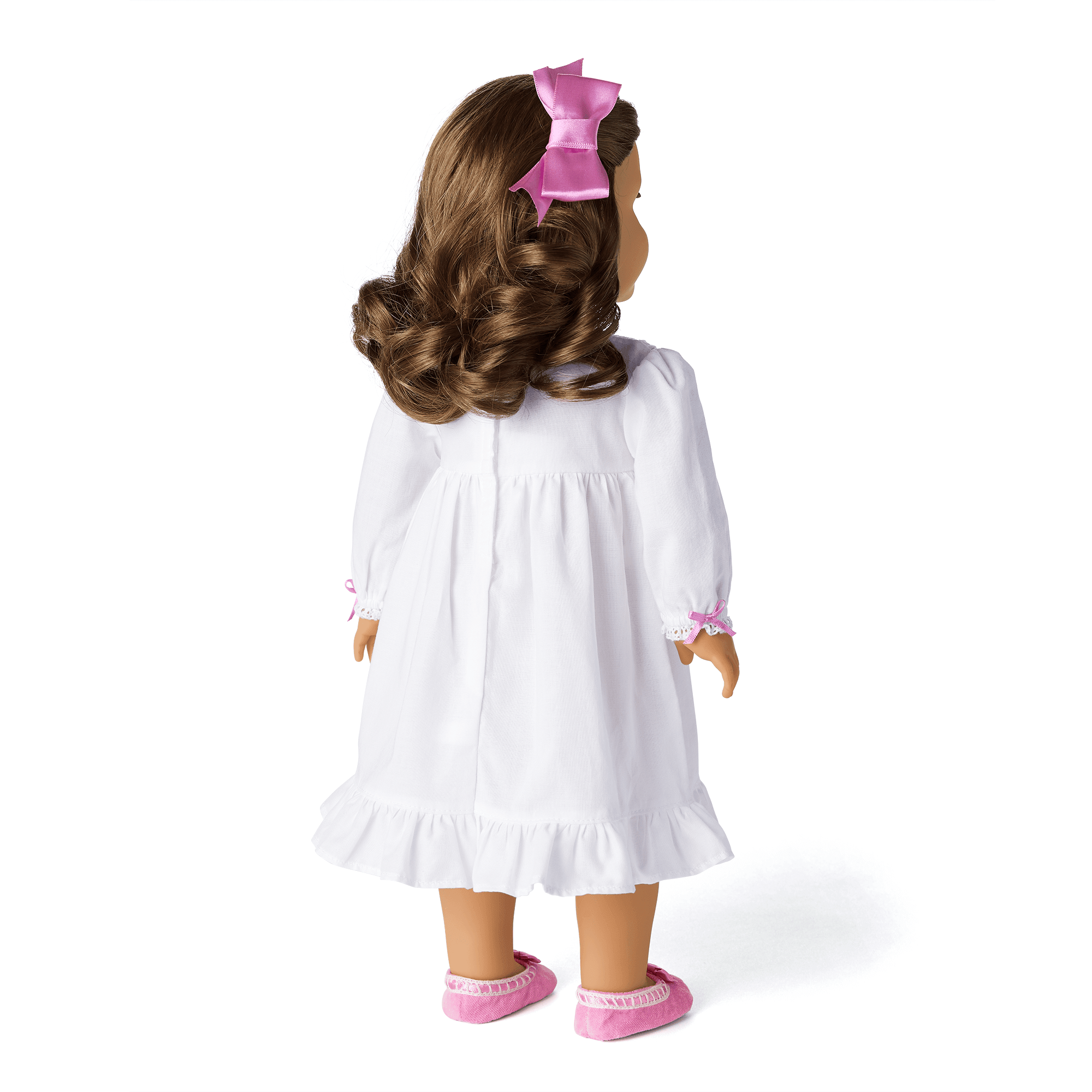 Rebecca's Girls' Cotton Nightgown & Slippers Set with Lace Details