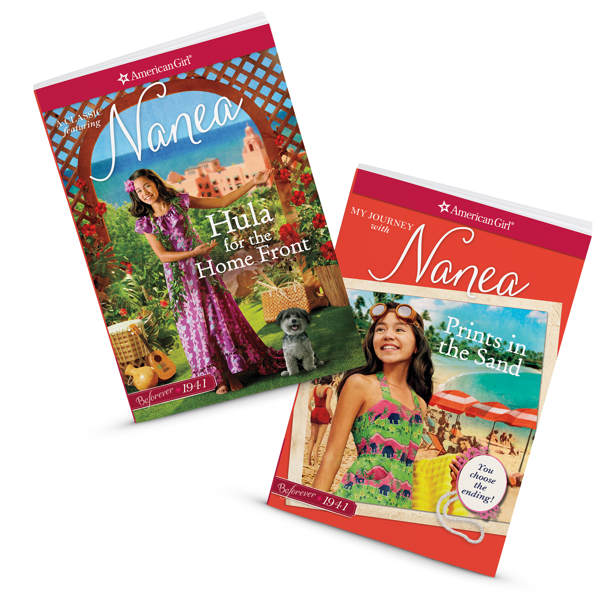 American Girl Nanea 2-Book Set - Hula for the Home Front & Prints in the Sand