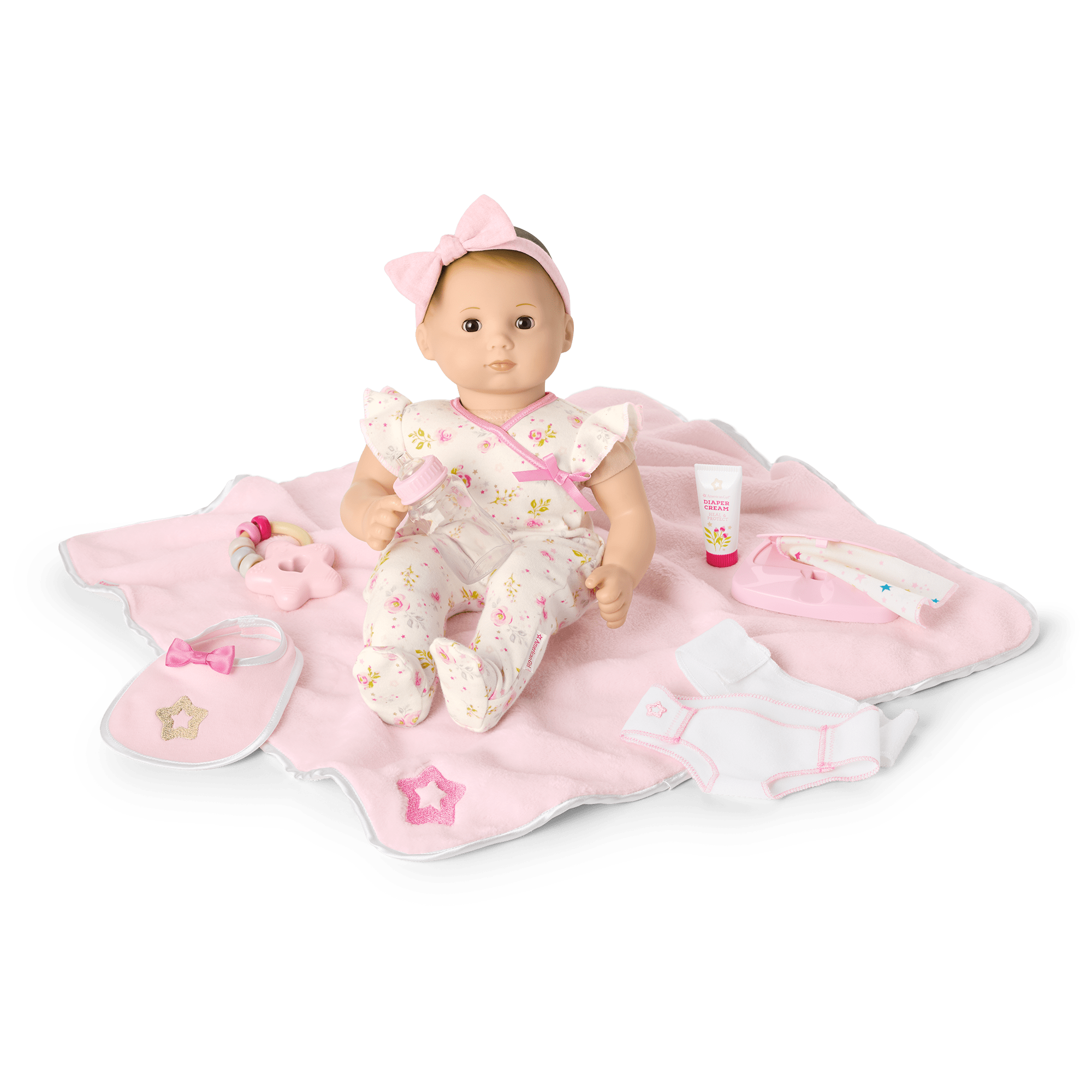 Bitty Baby Doll with Brown Hair & Care Play Set