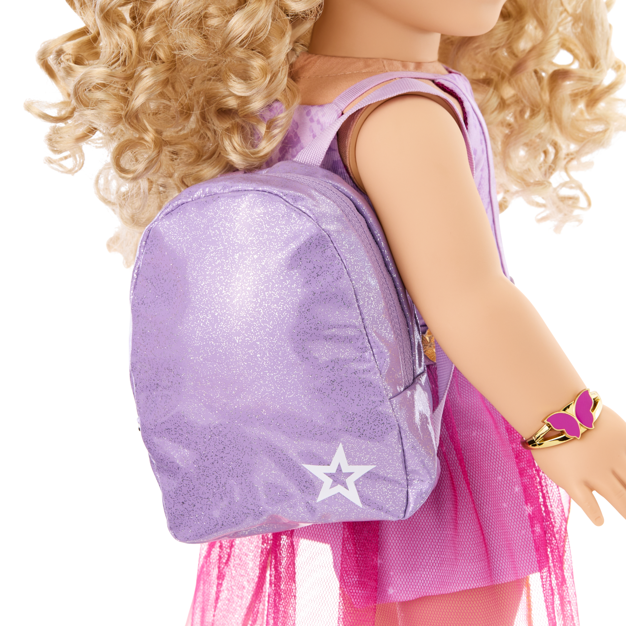 18-inch Doll Glam Concert Outfit & Teddy Bear Backpack Set